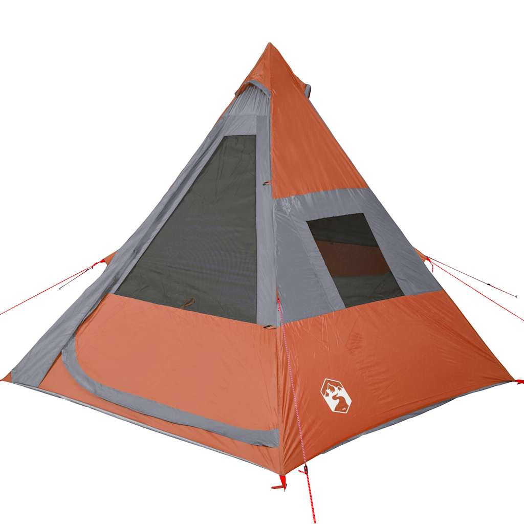 Tenda da Campeggio Tipi 7 Persone Arancione Impermeabile