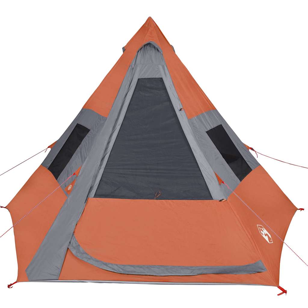 Tenda da Campeggio Tipi 7 Persone Arancione Impermeabile