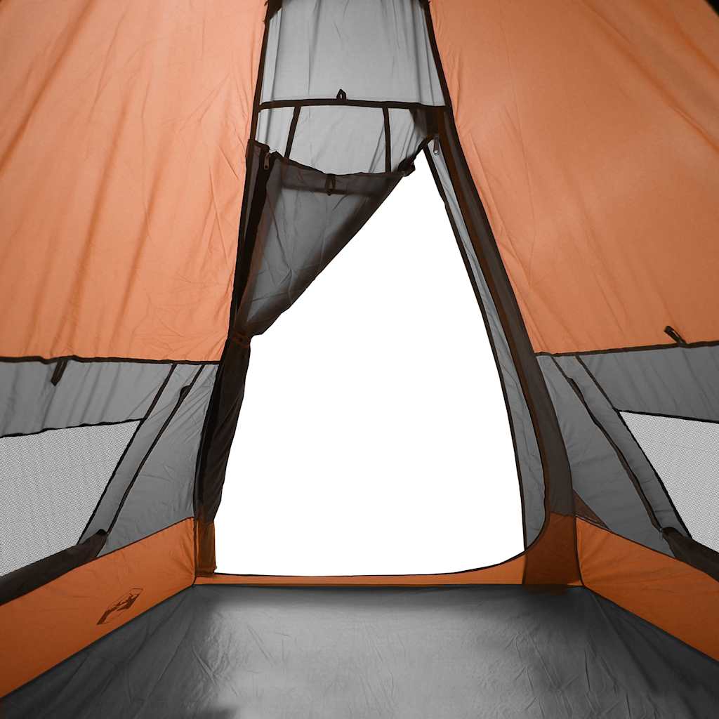 Tenda da Campeggio Tipi 7 Persone Arancione Impermeabile