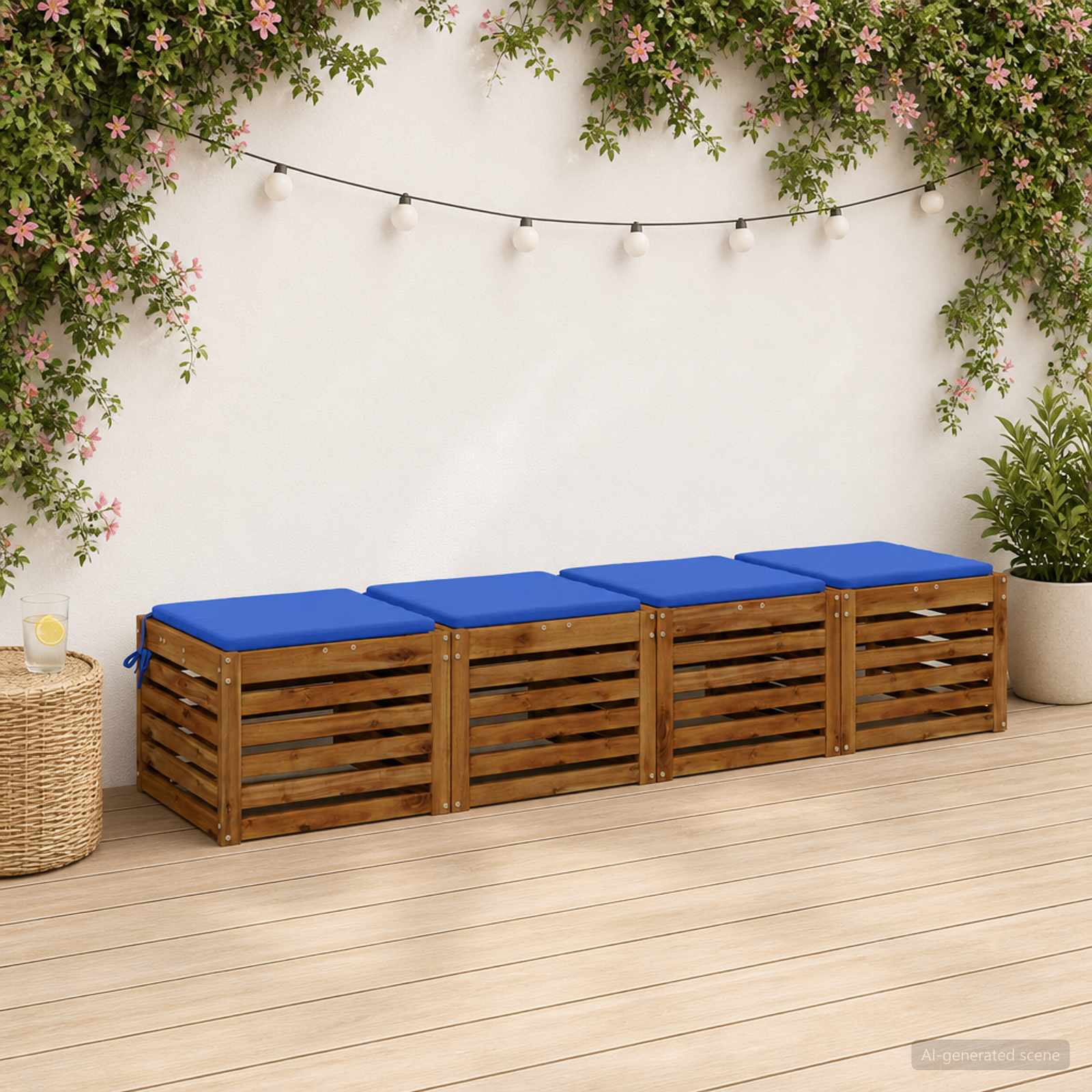 Cuscini per Sedia in 4 Pezzi SOEST 4 pz 100% Poliestere