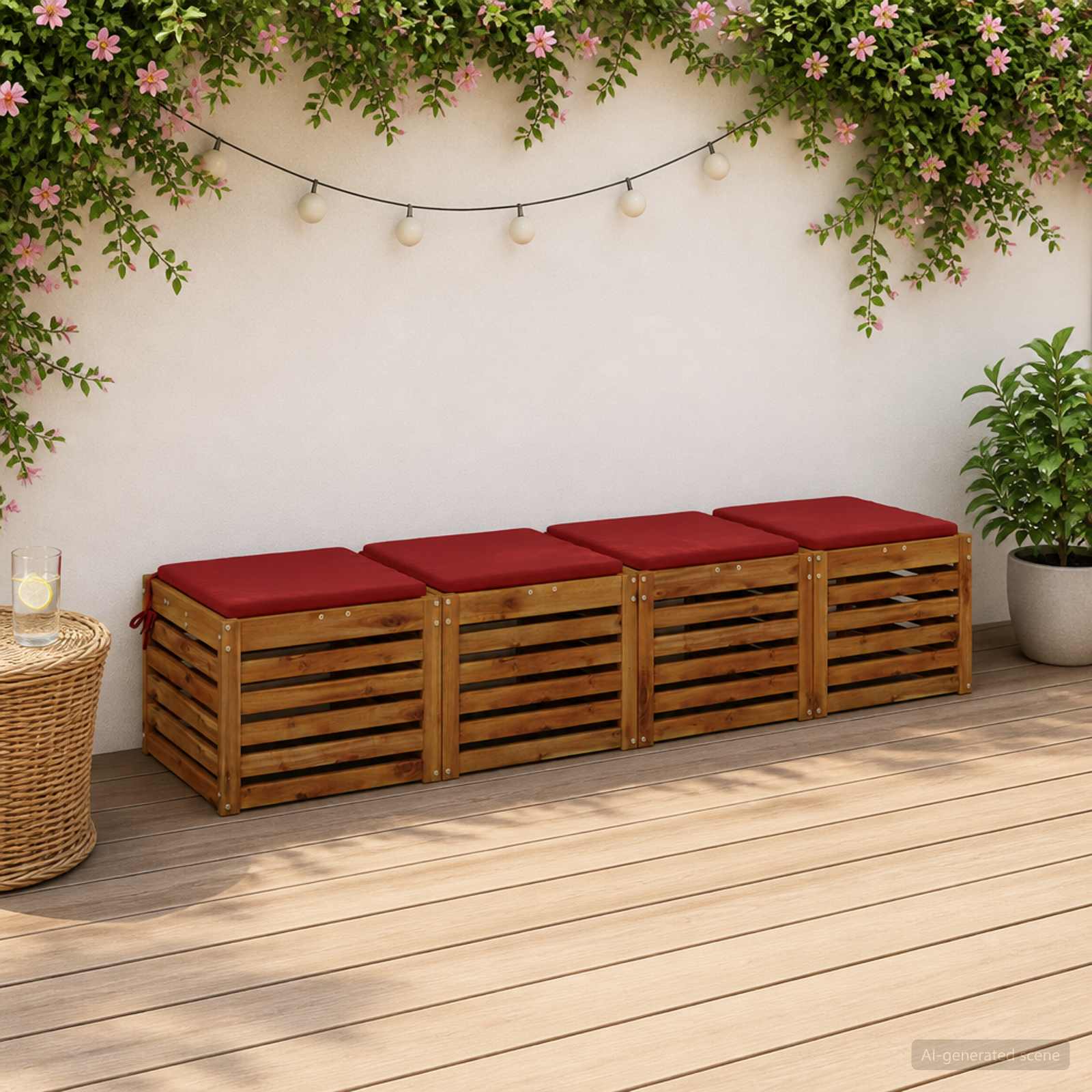 Cuscini per Sedia in 4 Pezzi SOEST 4 pz 100% Poliestere