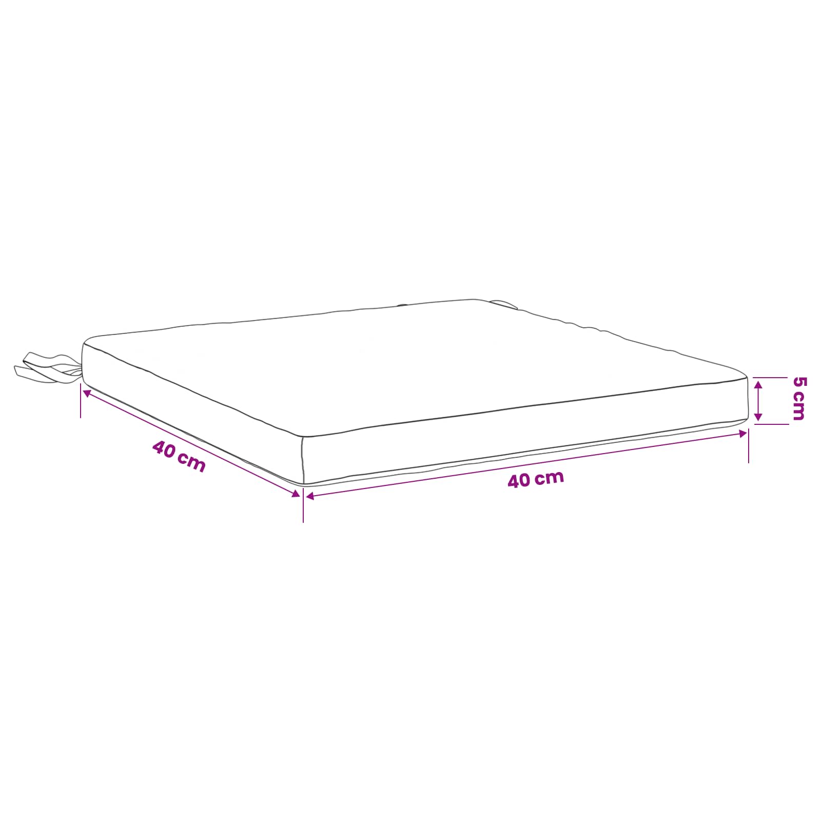 Cuscini per Sedia in 4 Pezzi SOEST 4 pz 100% Poliestere