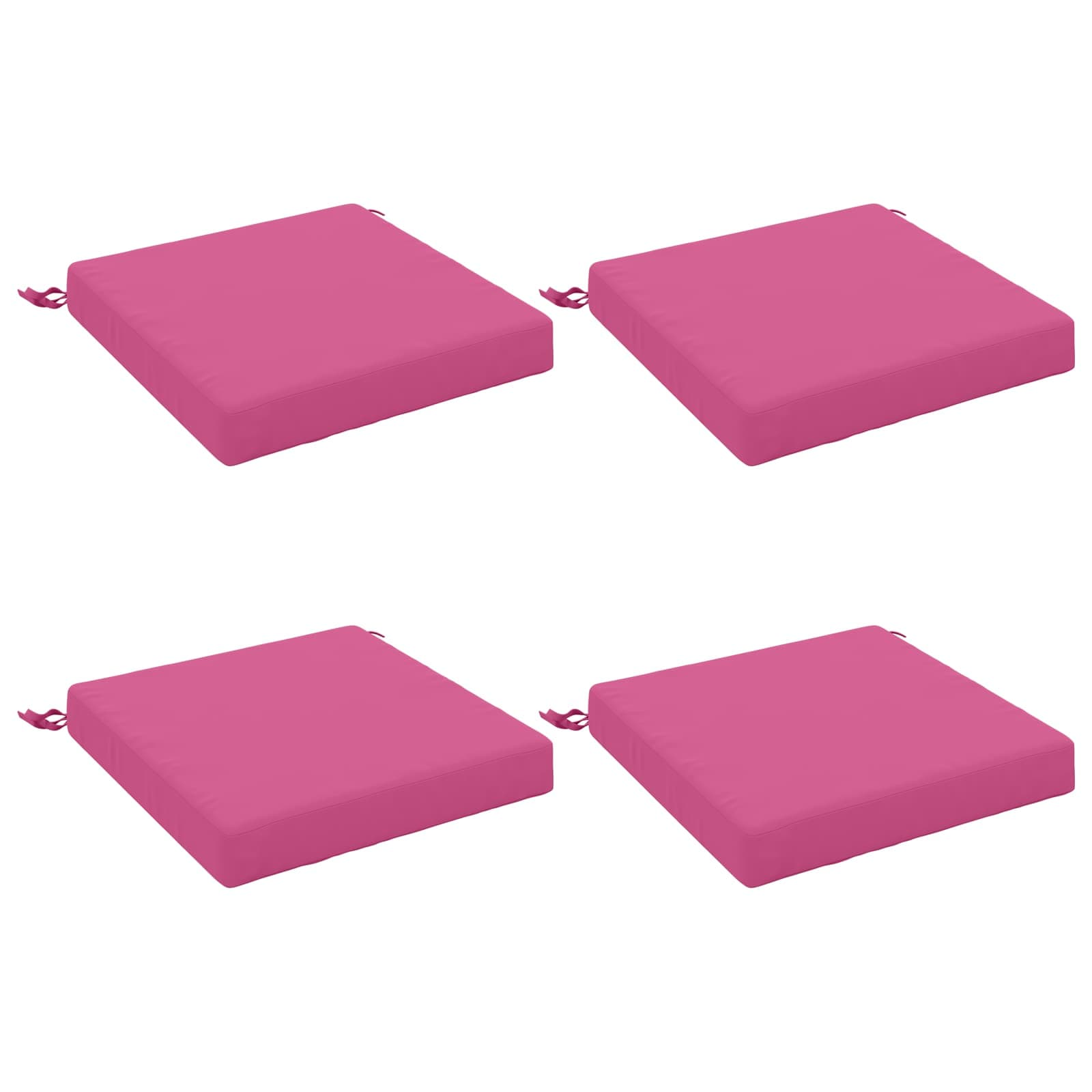 Cuscini per Sedia in 4 Pezzi SOEST 4 pz 100% Poliestere Rosa