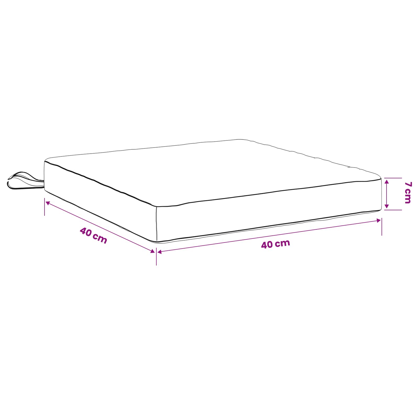 Cuscini per Sedia in 4 Pezzi SOEST 4 pz 100% Poliestere Rosa