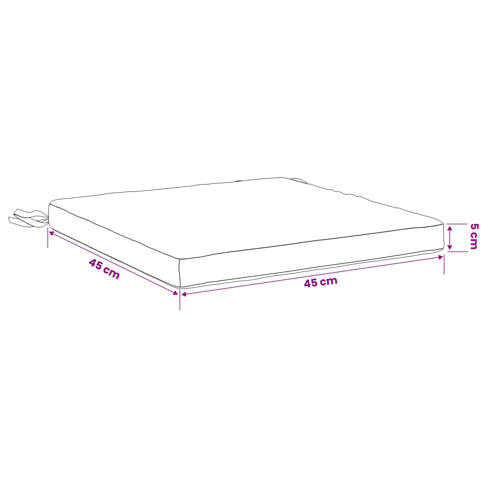 Cuscini per Sedia in 4 Pezzi SOEST 4 pz 100% Poliestere Crema