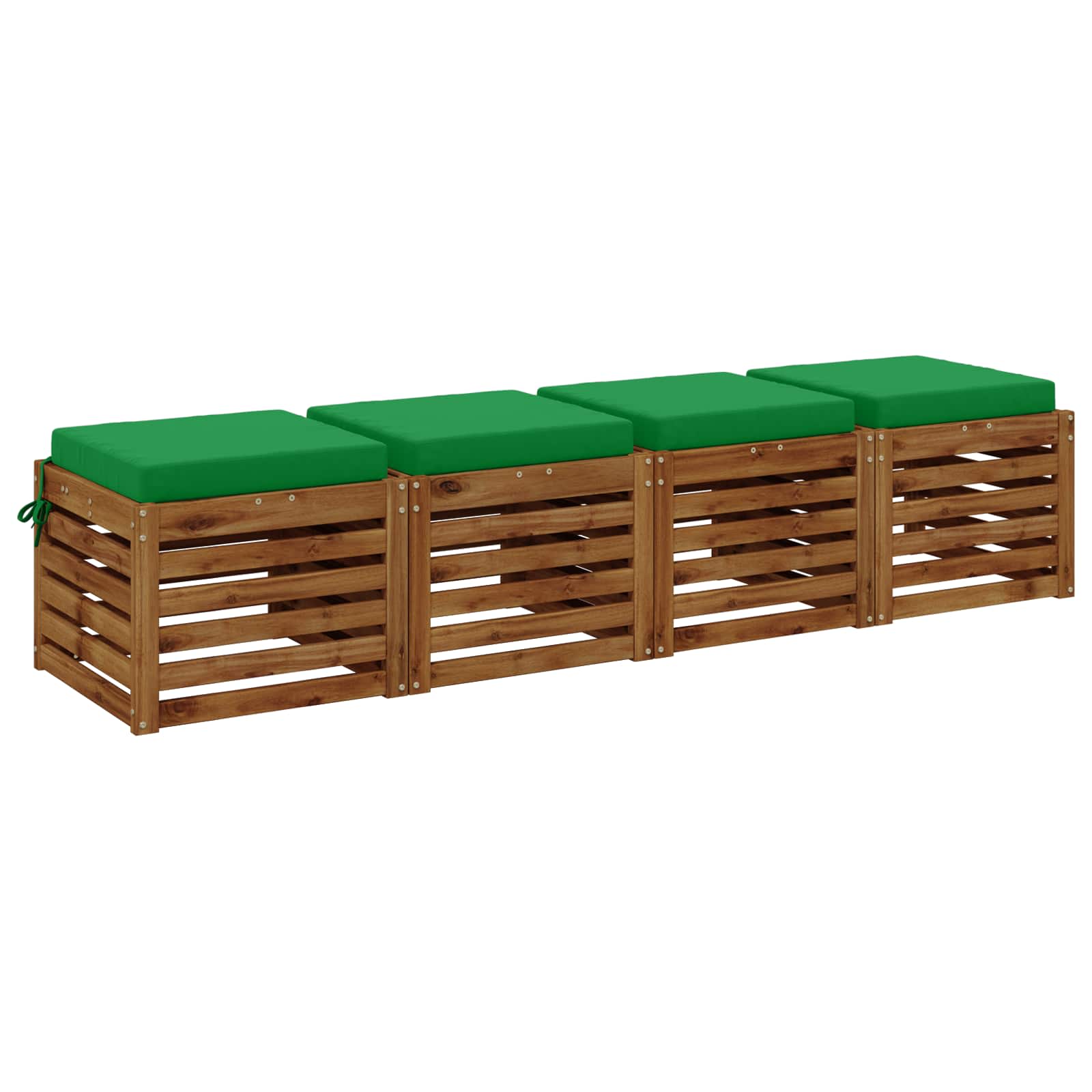 Cuscini per Sedia in 4 Pezzi SOEST 4 pz 100% Poliestere Verde