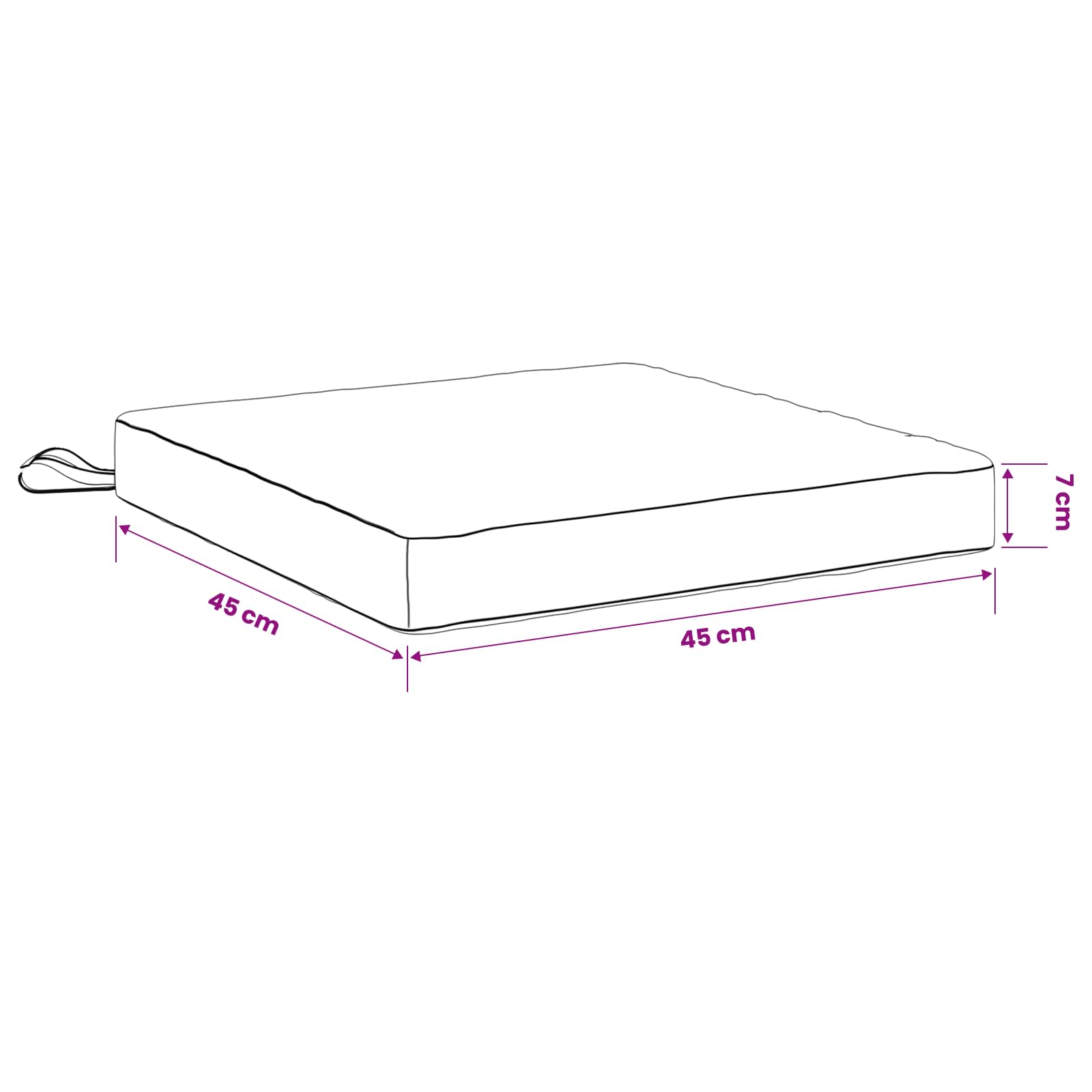Cuscini per Sedia in 4 Pezzi SOEST 4 pz 100% Poliestere Verde