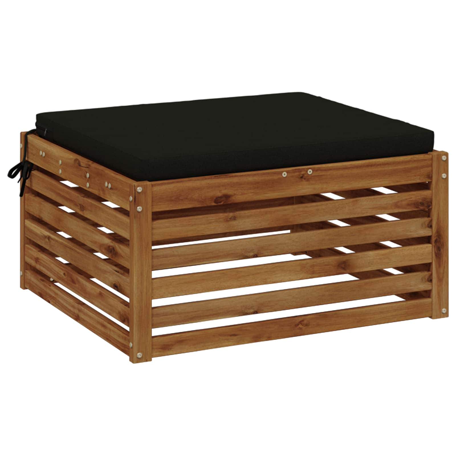 Cuscino per Sedia in Unico Pezzo SOEST 100% Poliestere Nero