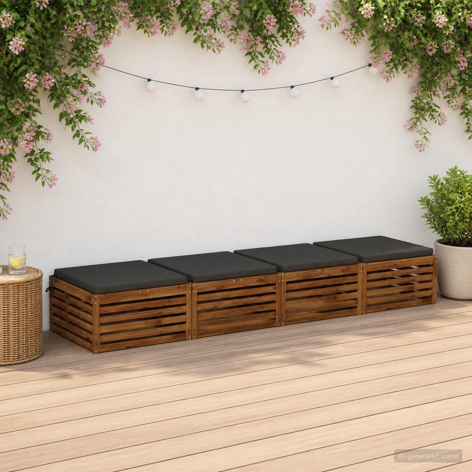 Cuscini per Sedia in 4 Pezzi SOEST 4 pz 100% Poliestere