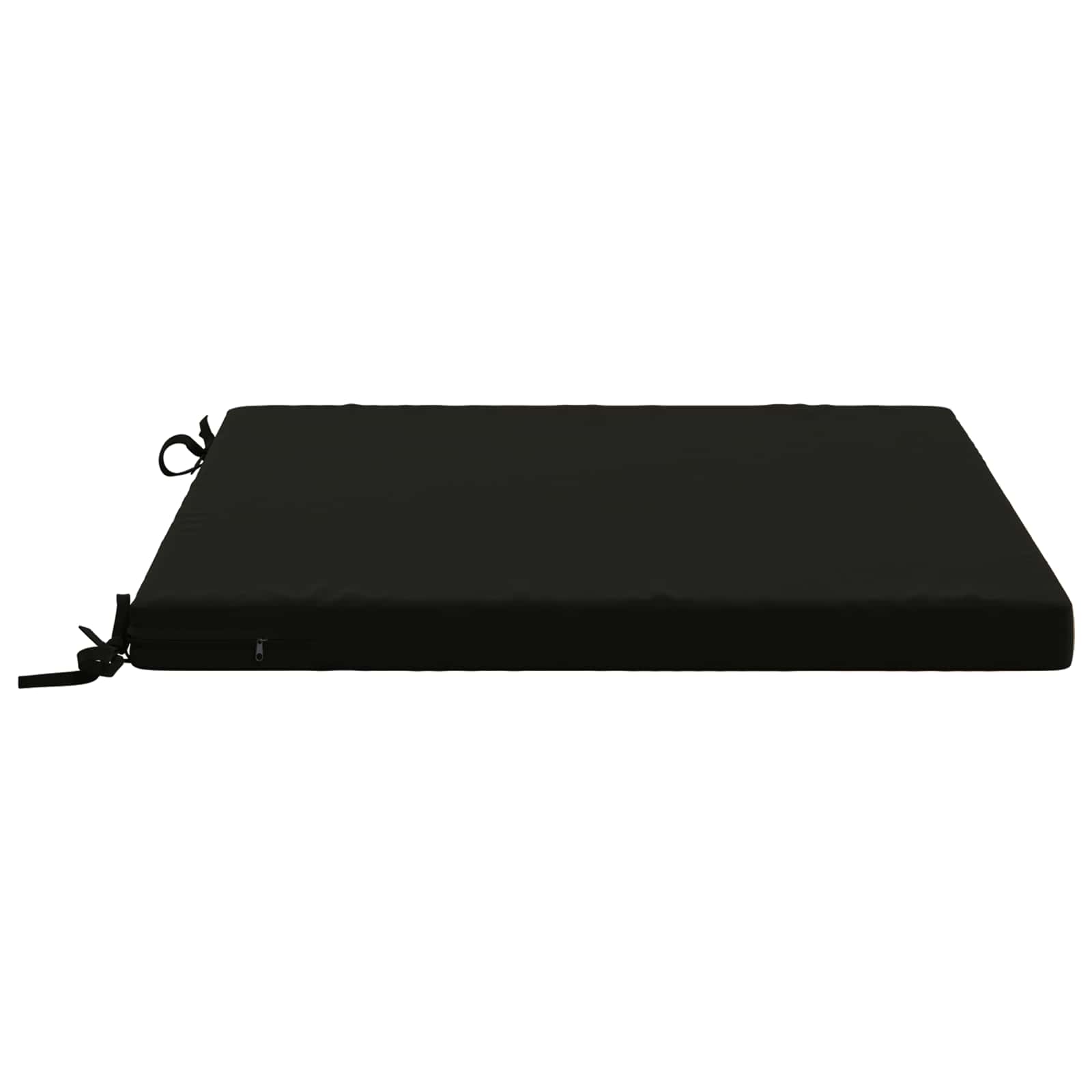 Cuscini per Sedia in 4 Pezzi SOEST 4 pz 100% Poliestere Nero
