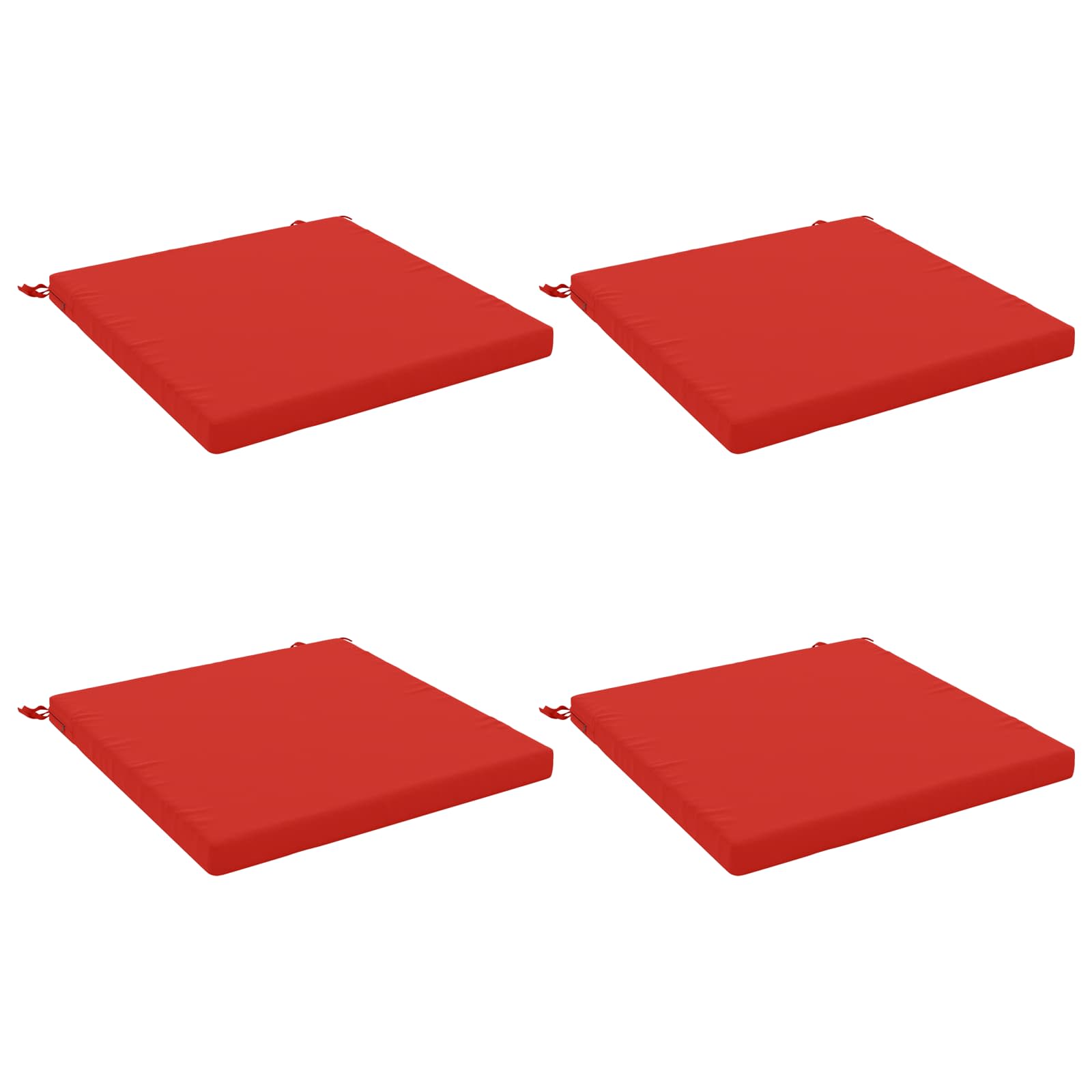 Cuscini per Sedia in 4 Pezzi SOEST 4 pz 100% Poliestere Rosso