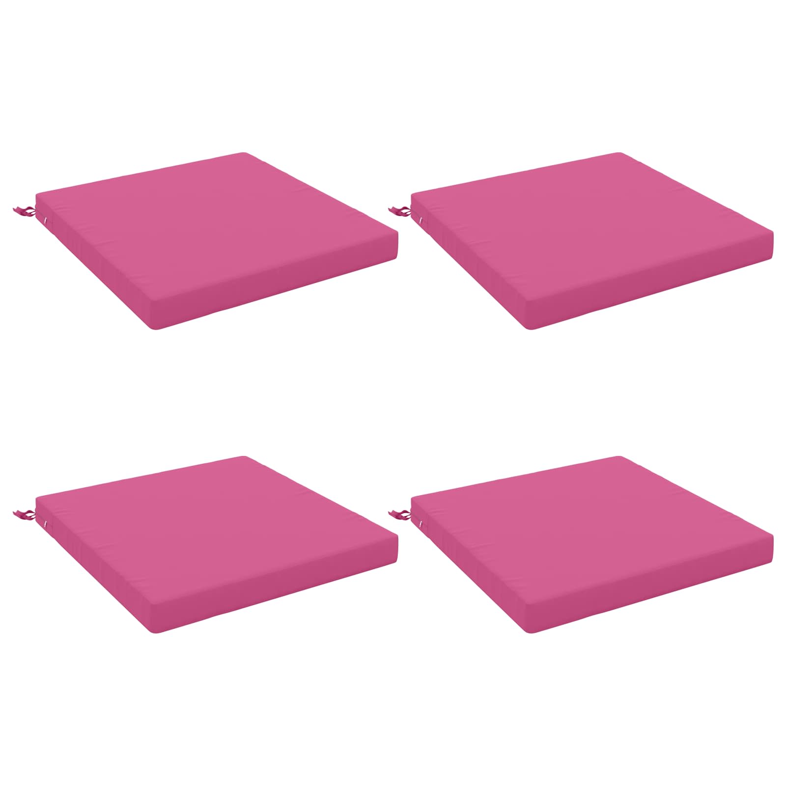 Cuscini per Sedia in 4 Pezzi SOEST 4 pz 100% Poliestere Rosa