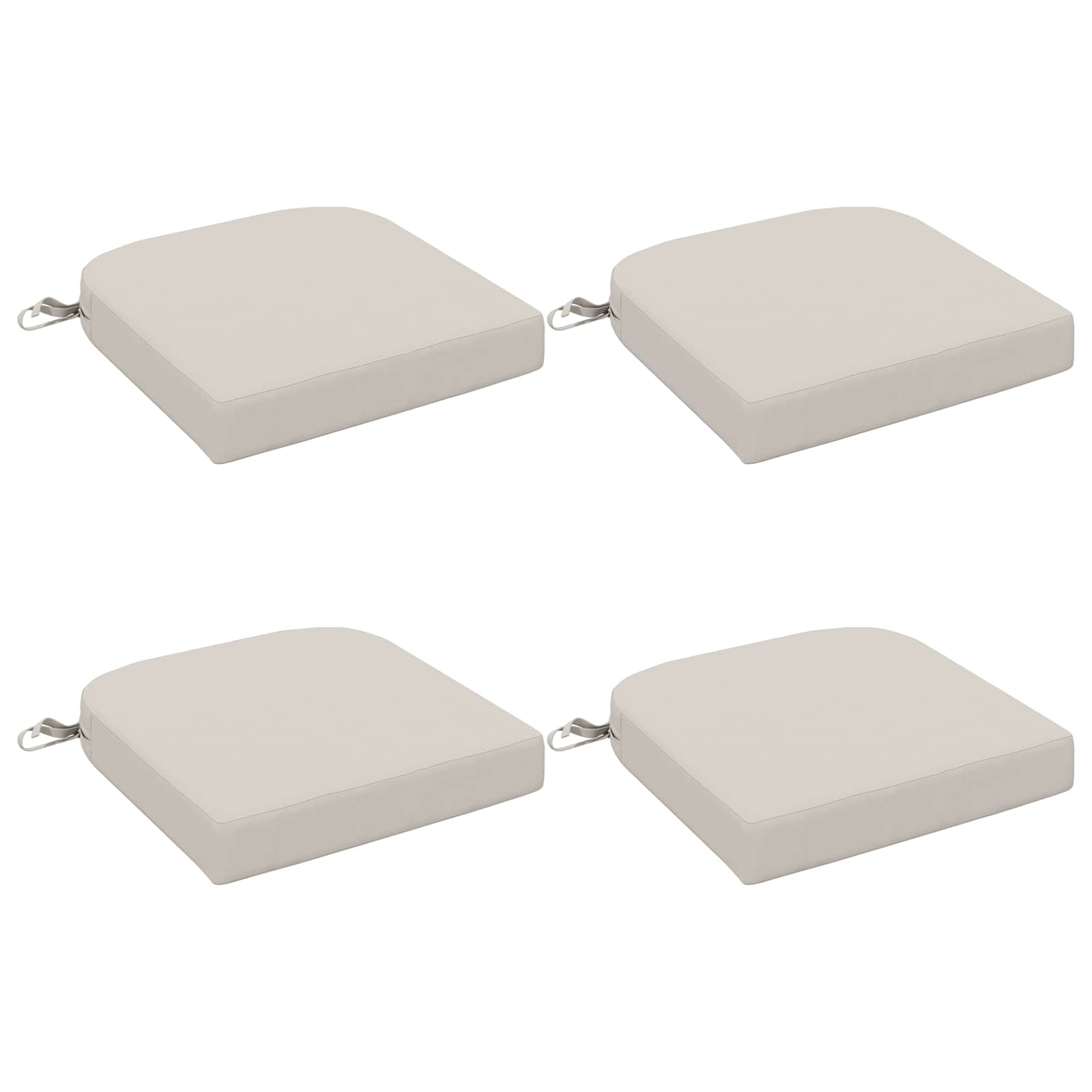 Cuscini per sedile a 4 pezzi SOEST 4 pcs 100% Poliestere Bianco
