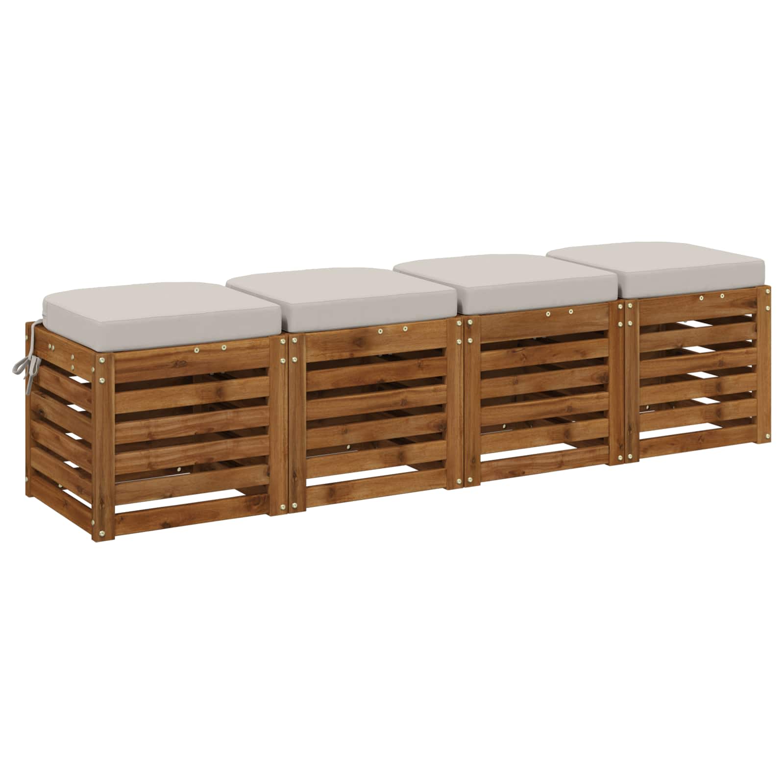 Cuscini per sedile a 4 pezzi SOEST 4 pcs 100% Poliestere Bianco