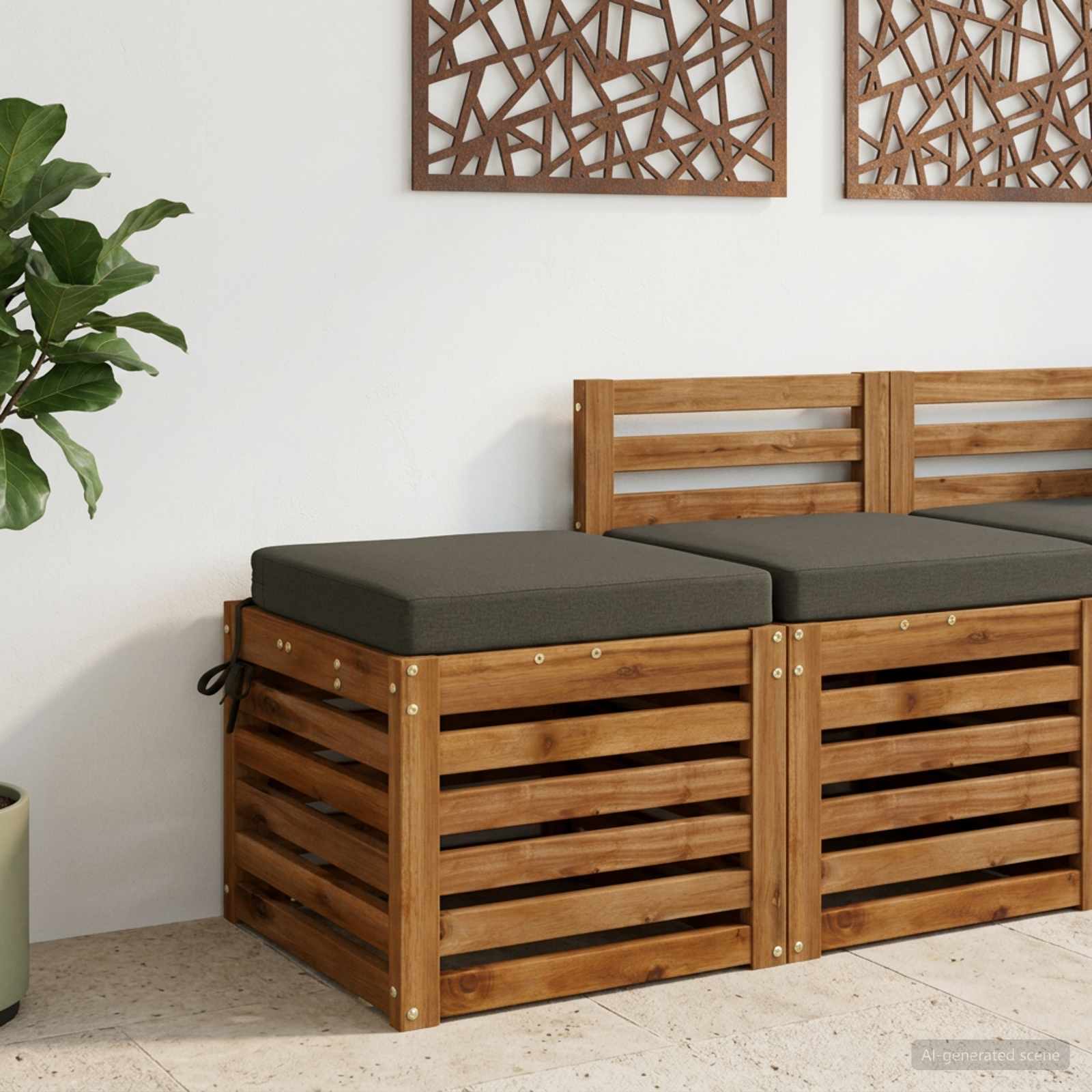 Cuscino per sedile a 1 pezzo SOEST 100% Poliestere Antracite