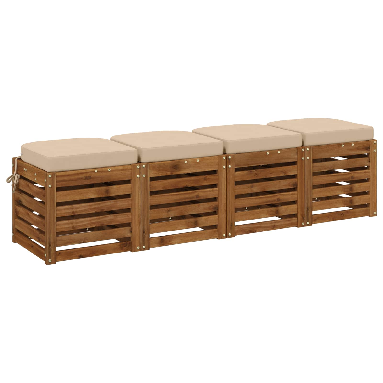Cuscini per sedile a 4 pezzi SOEST 4 pcs 100% Poliestere Crema