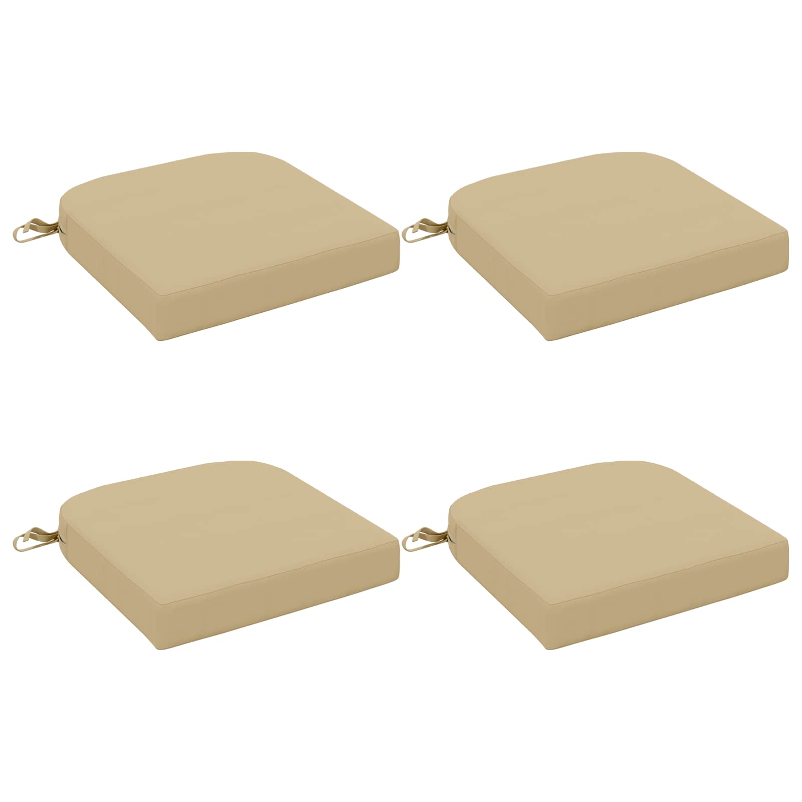 Cuscini per sedile a 4 pezzi SOEST 4 pcs 100% Poliestere Beige