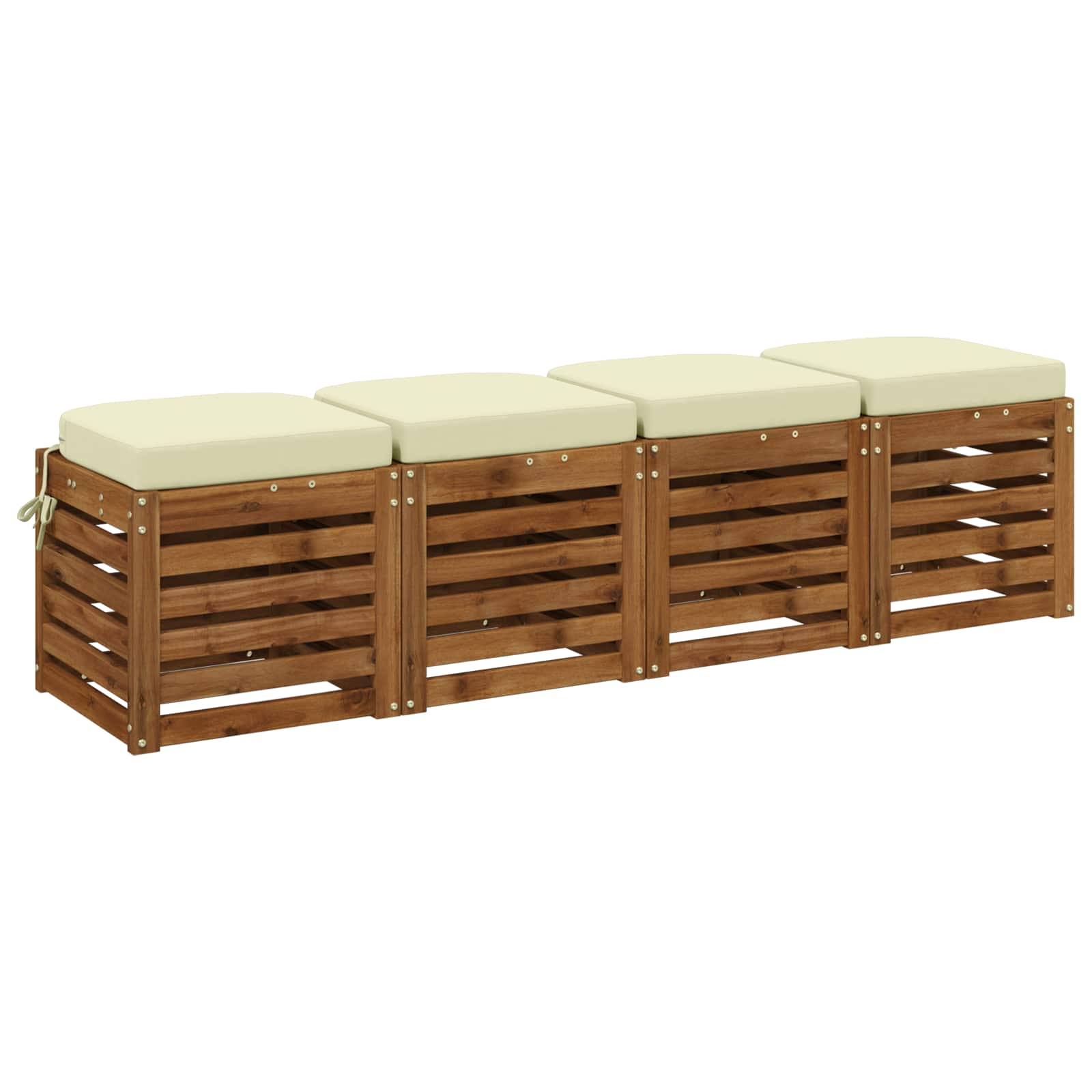 Cuscini per sedile a 4 pezzi SOEST 4 pcs 100% Poliestere Crema