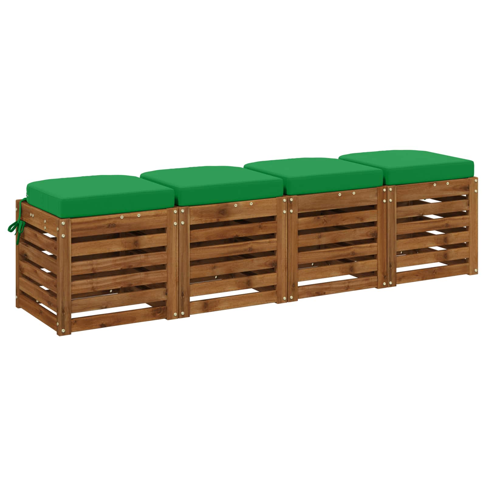 Cuscini per sedile a 4 pezzi SOEST 4 pcs 100% Poliestere Verde