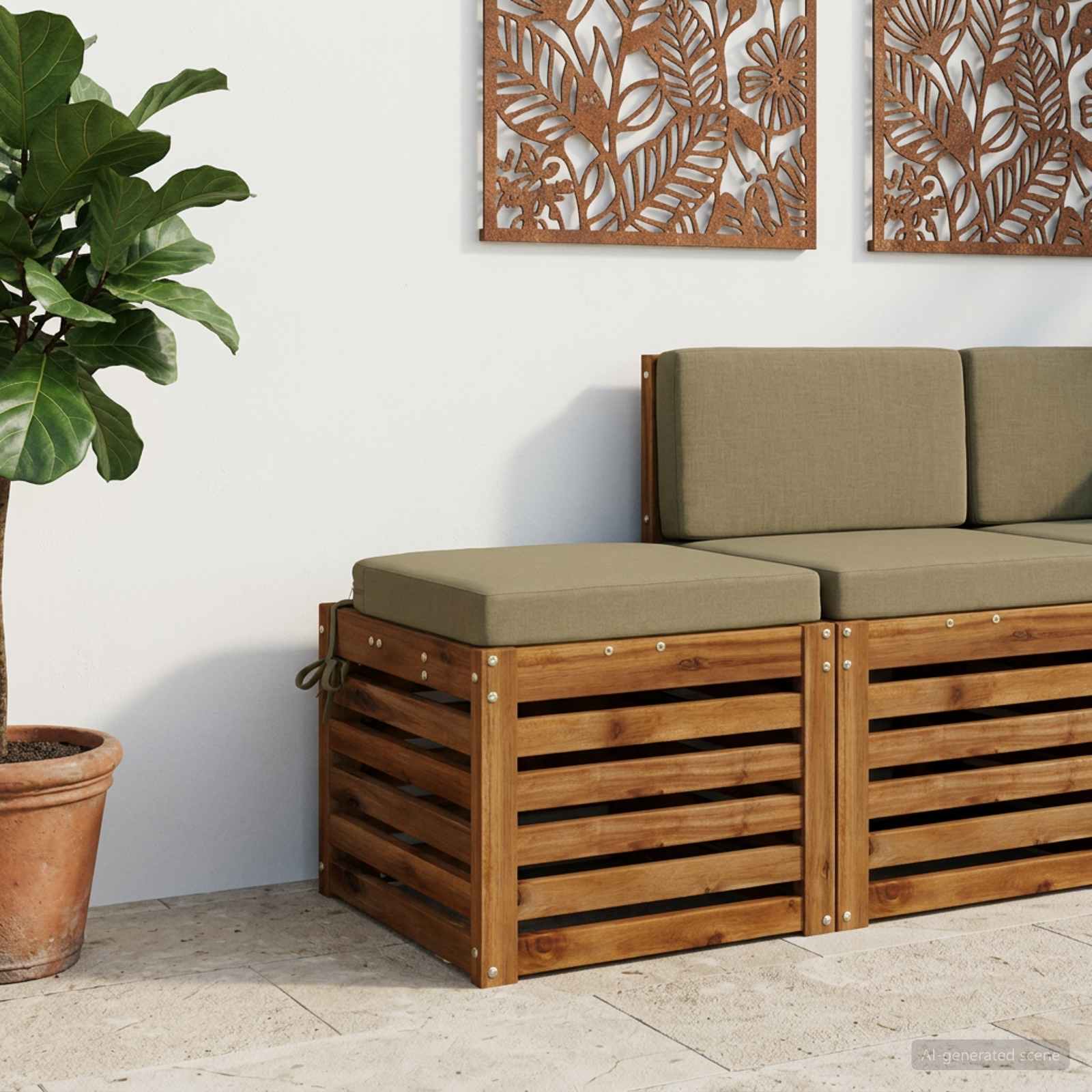Cuscino per sedile a 1 pezzo SOEST 100% Poliestere Verde chiaro