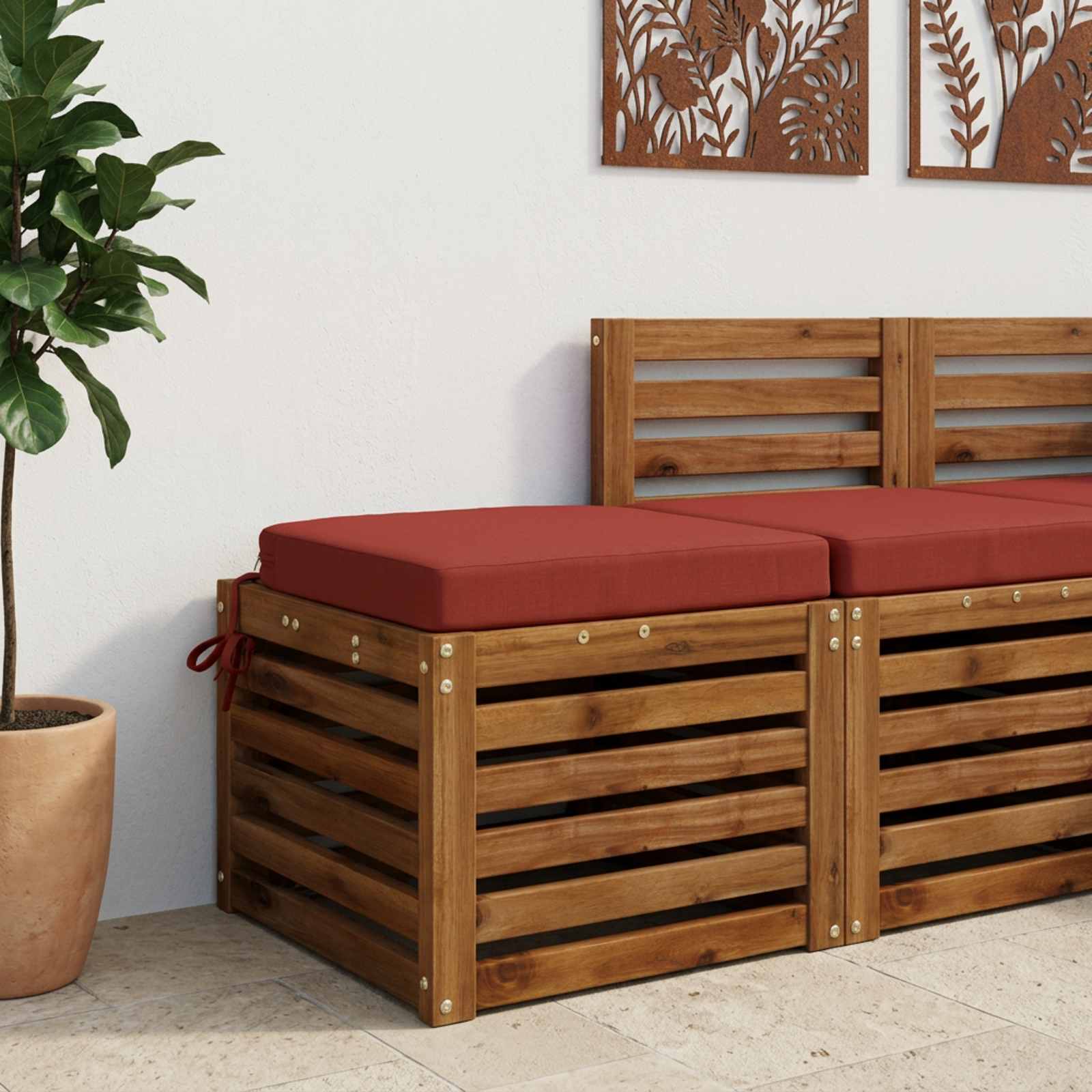 Cuscino per sedile a 1 pezzo SOEST 100% Poliestere Rosso