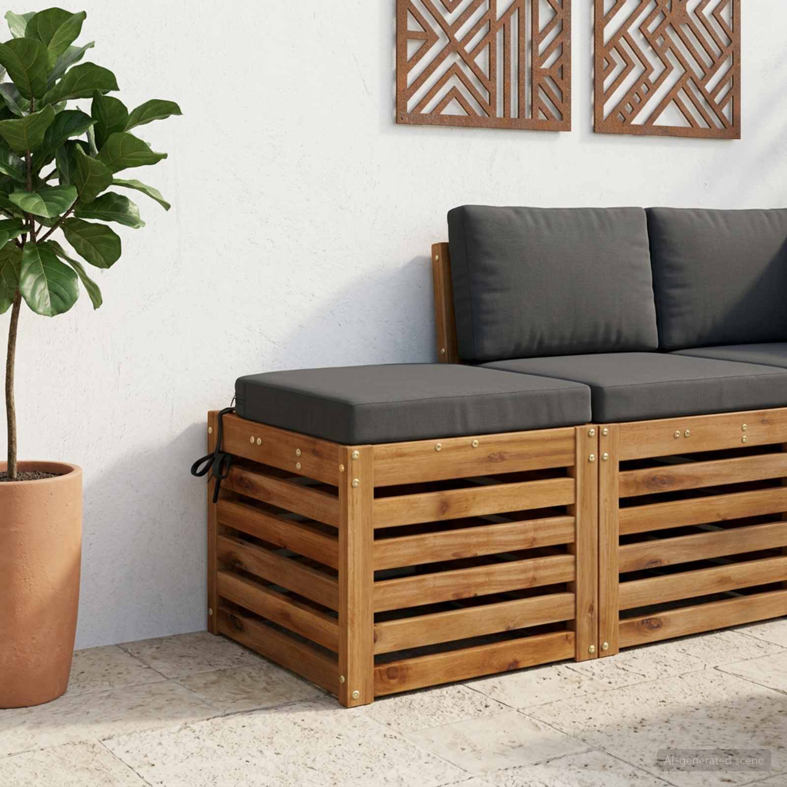 Cuscino per sedile a 1 pezzo SOEST 100% Poliestere Antracite
