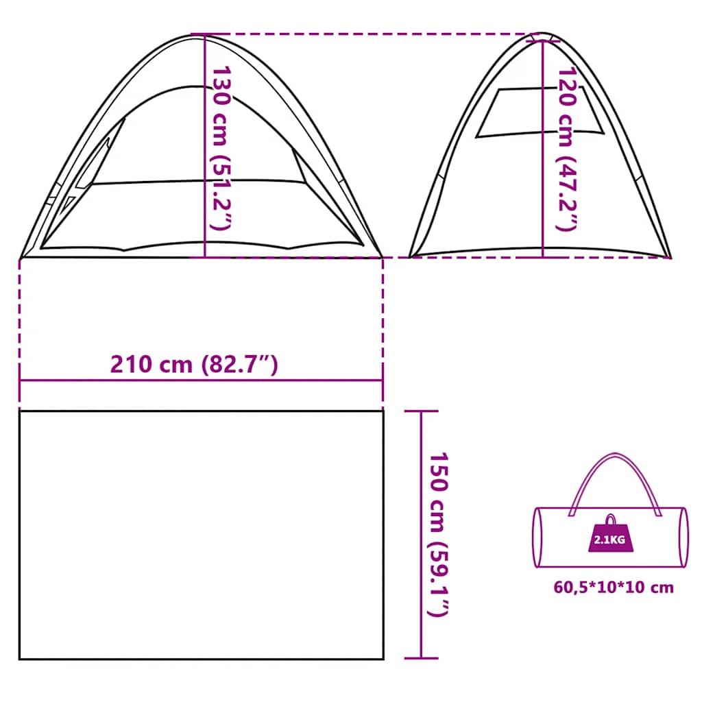 Tenda da Spiaggia Azzurra Impermeabile
