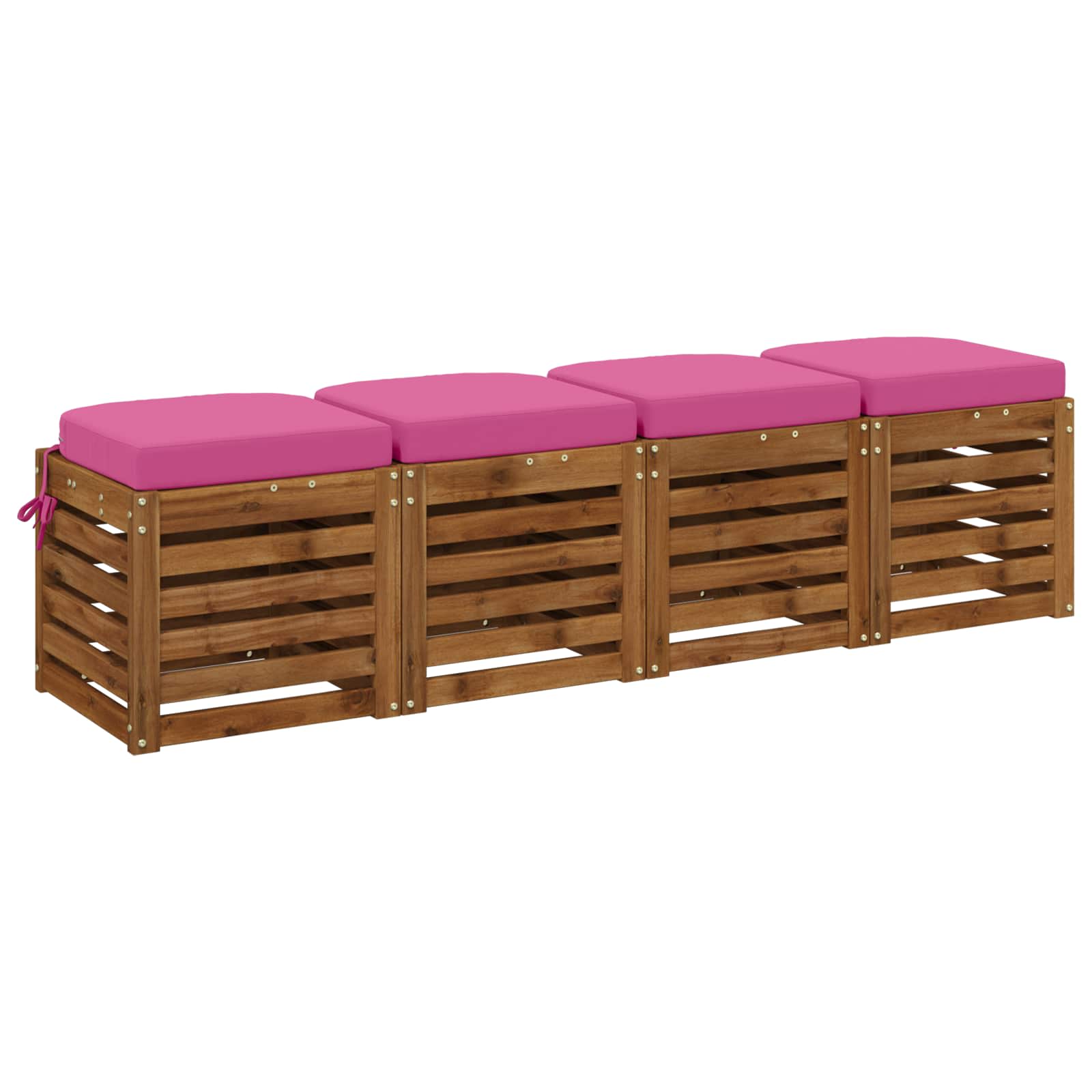 Cuscini per sedile a 4 pezzi SOEST 4 pcs 100% Poliestere Rosa