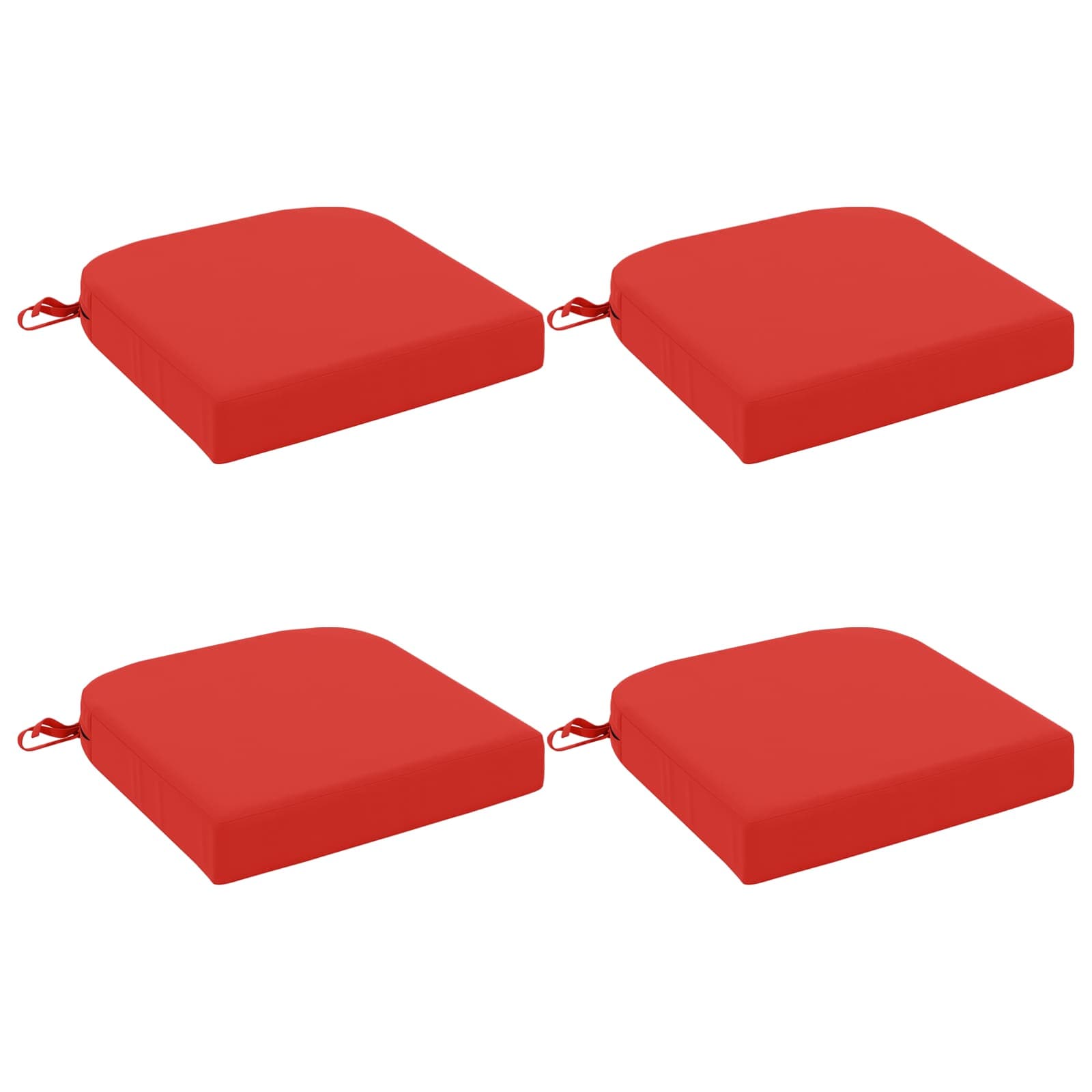 Cuscini per sedile a 4 pezzi SOEST 4 pcs 100% Poliestere Rosso