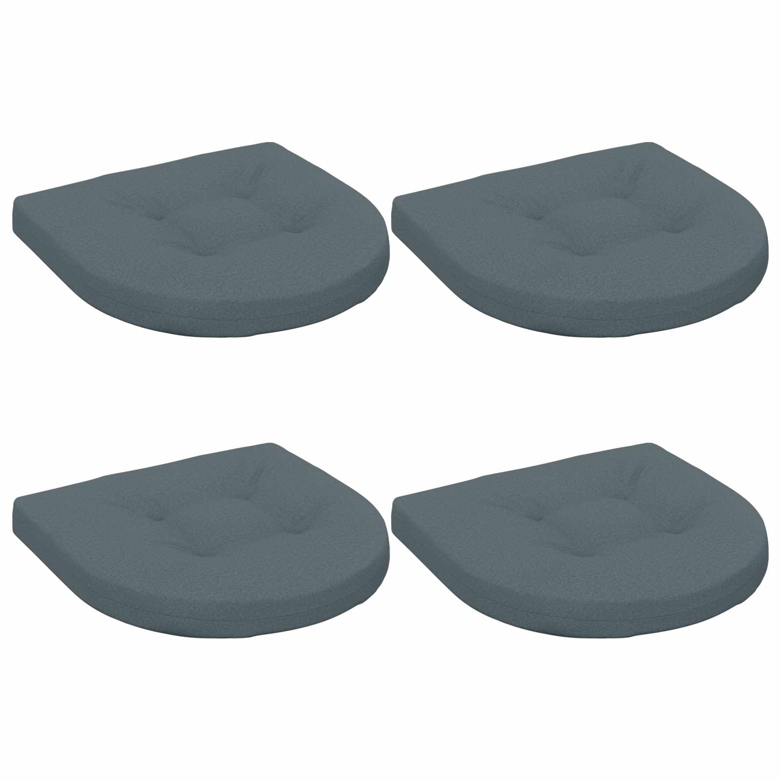 Cuscini per Sedia in 4 Pezzi 4 pz 100% Poliestere Blu