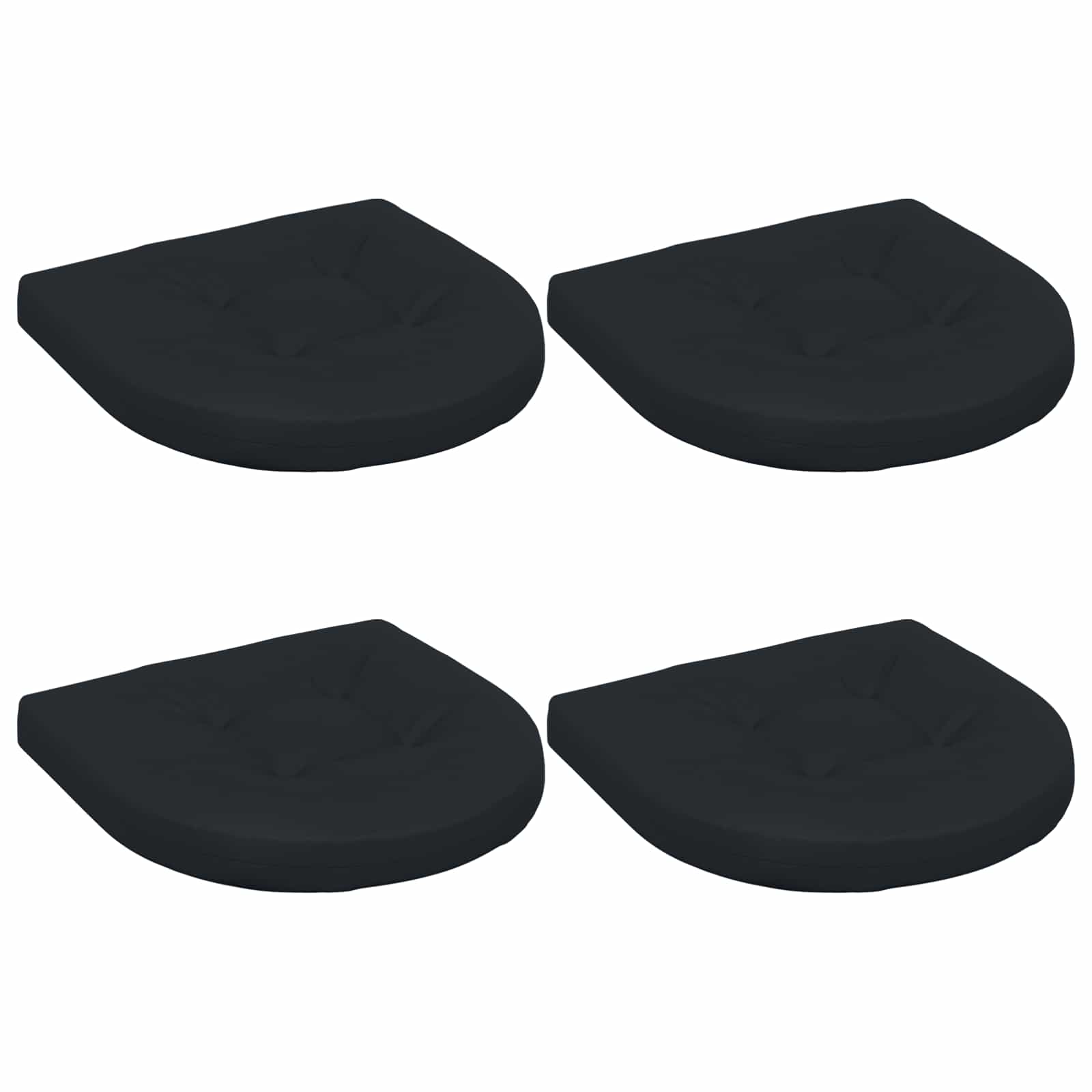 Cuscini per Sedia in 4 Pezzi 4 pz 100% Poliestere Blu Scuro