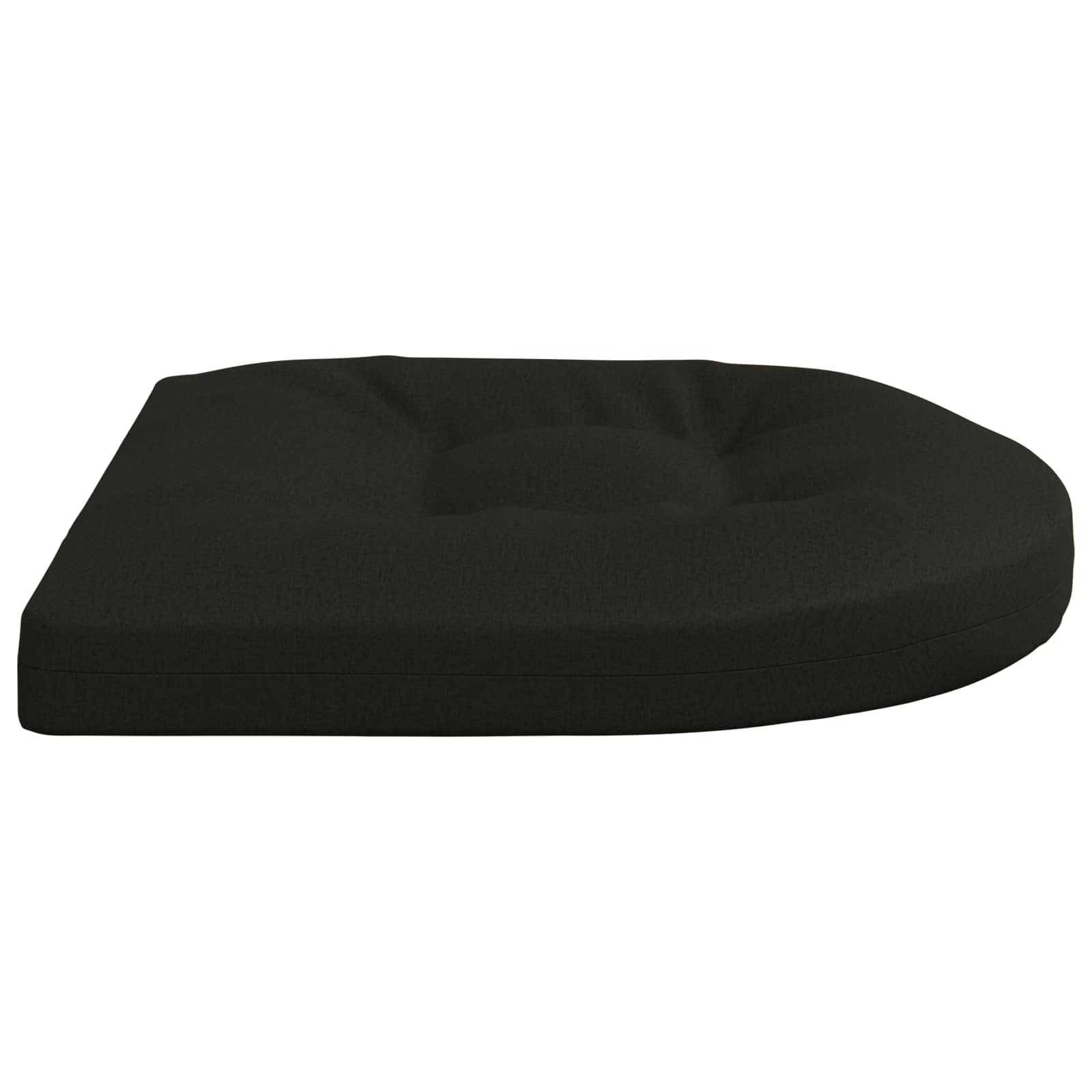 Cuscini per Sedia in 4 Pezzi 4 pz 100% Poliestere Nero