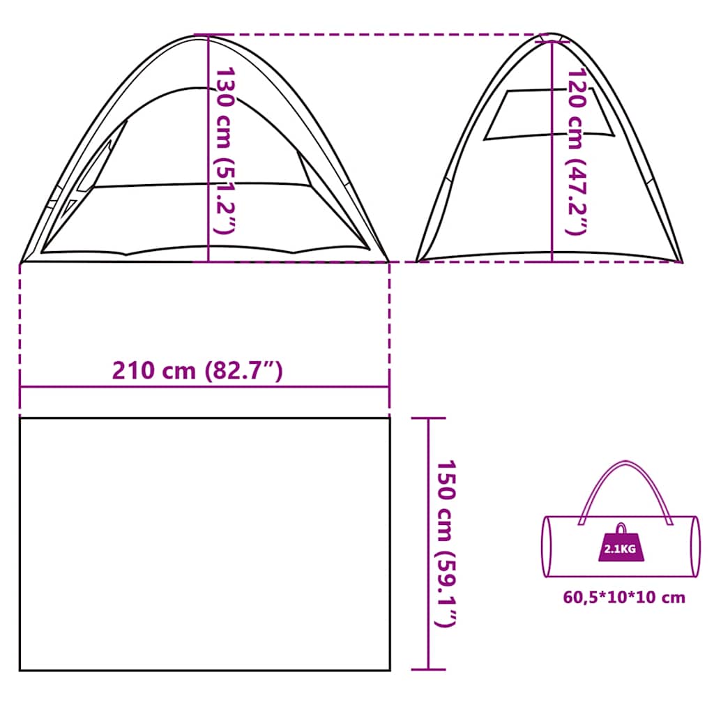 Tenda da Spiaggia Grigia Impermeabile