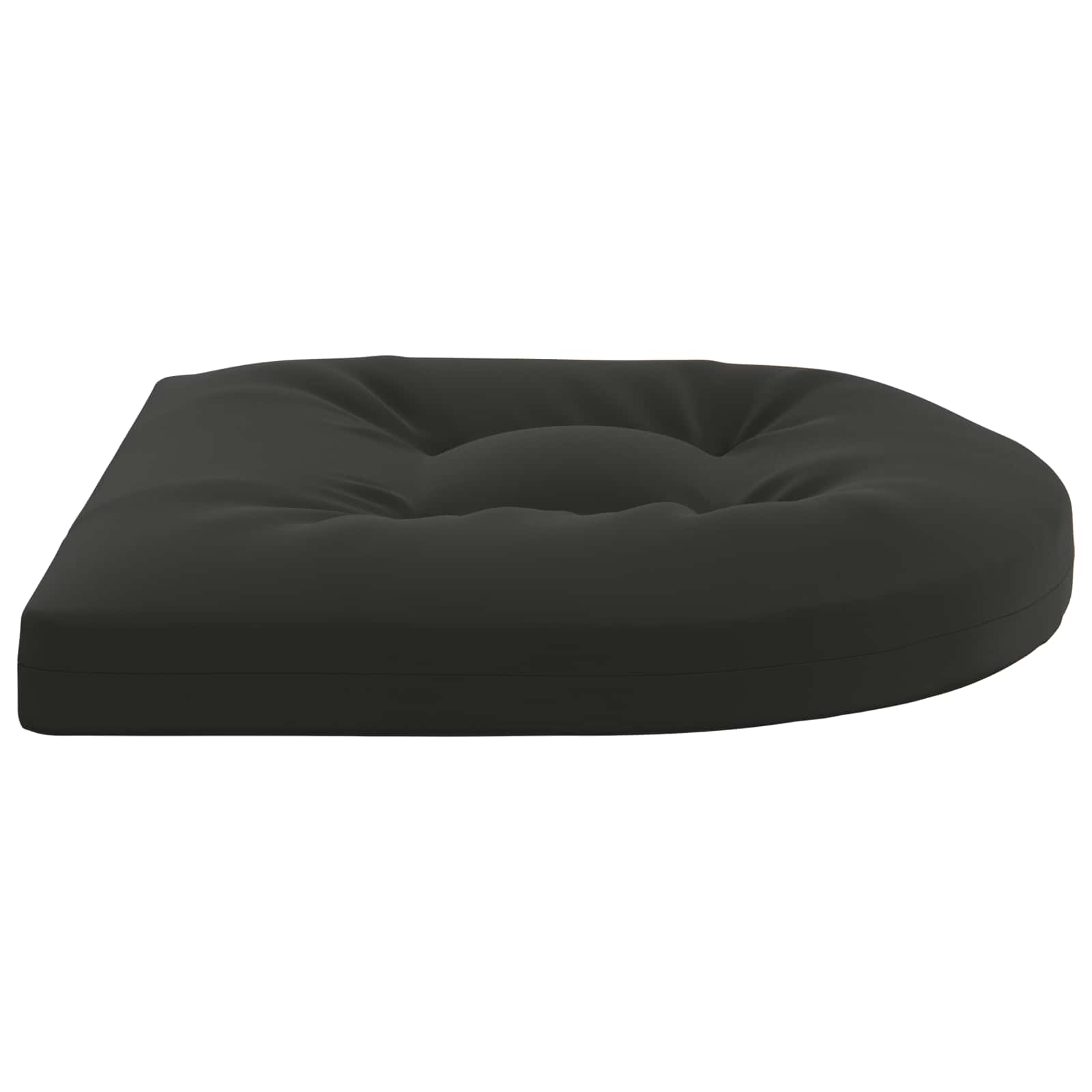Cuscini per Sedia in 4 Pezzi 4 pz 100% Poliestere Nero