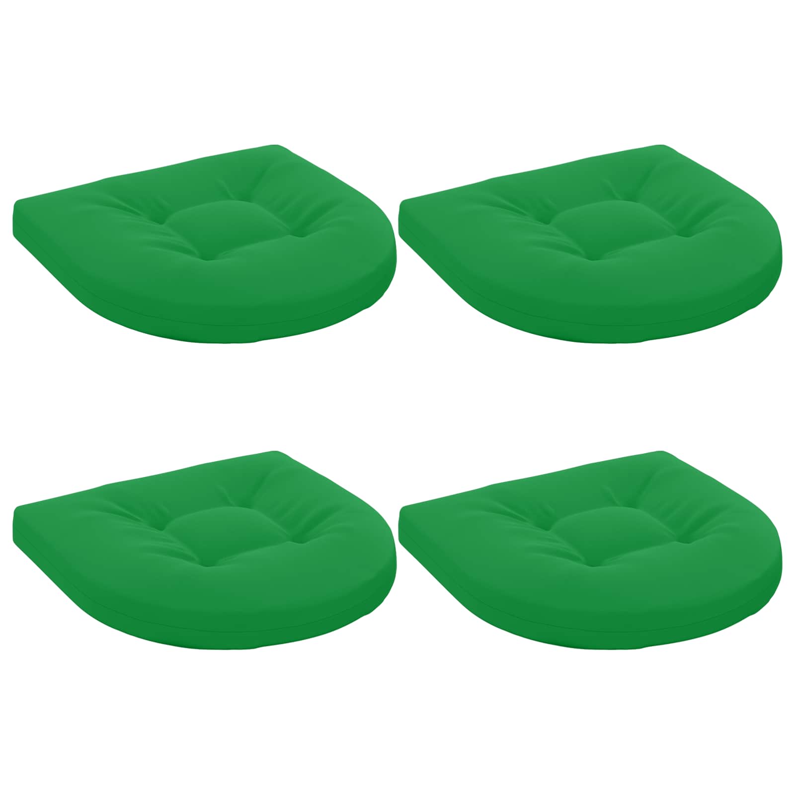 Cuscini per Sedia in 4 Pezzi 4 pz 100% Poliestere Verde