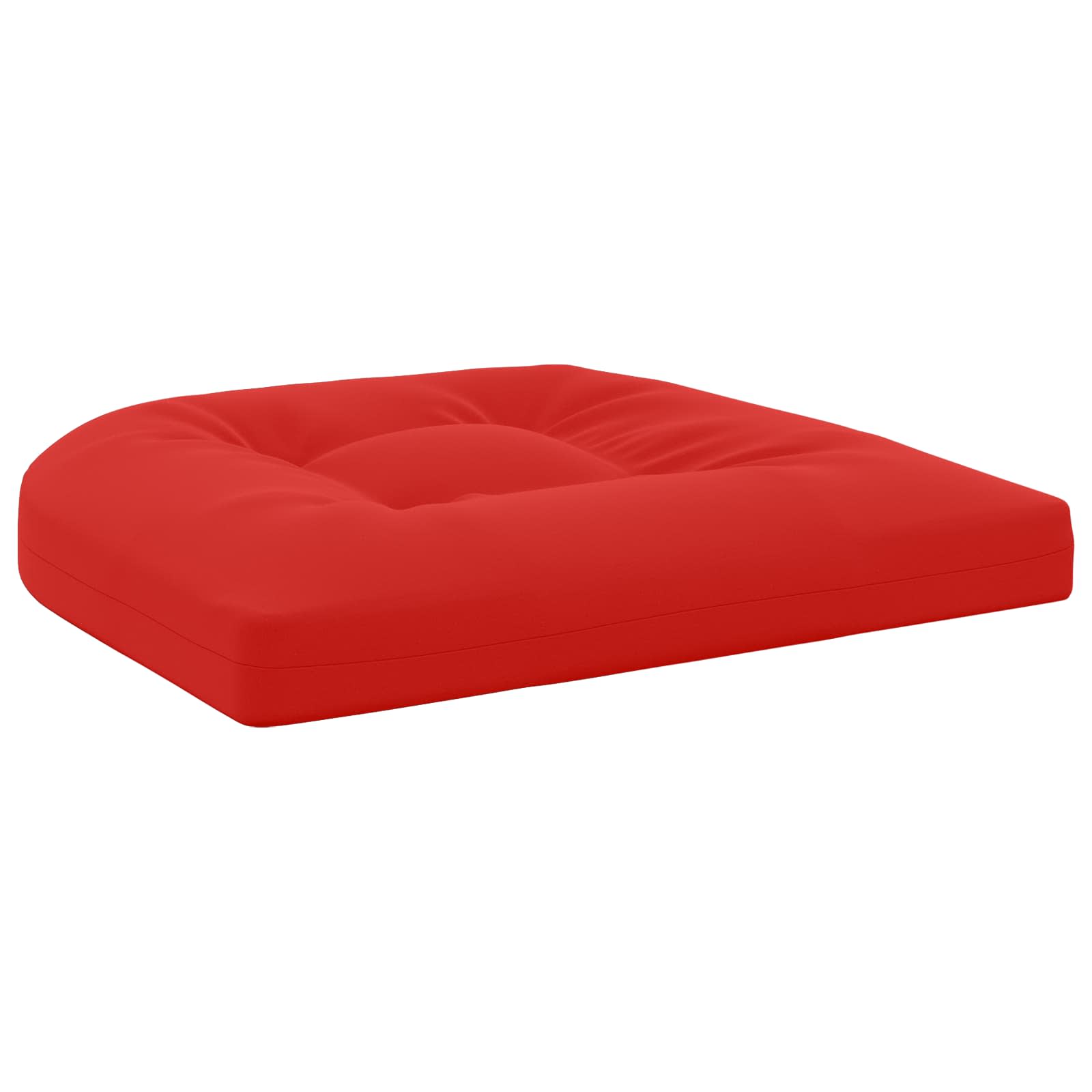 Cuscini per Sedia in 4 Pezzi 4 pz 100% Poliestere Rosso