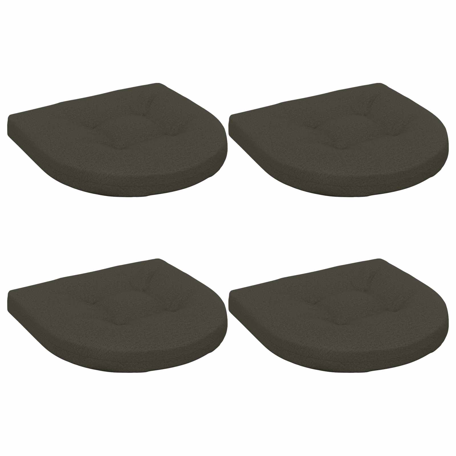 Cuscini per Sedia in 4 Pezzi 4 pz 100% Poliestere Antracite