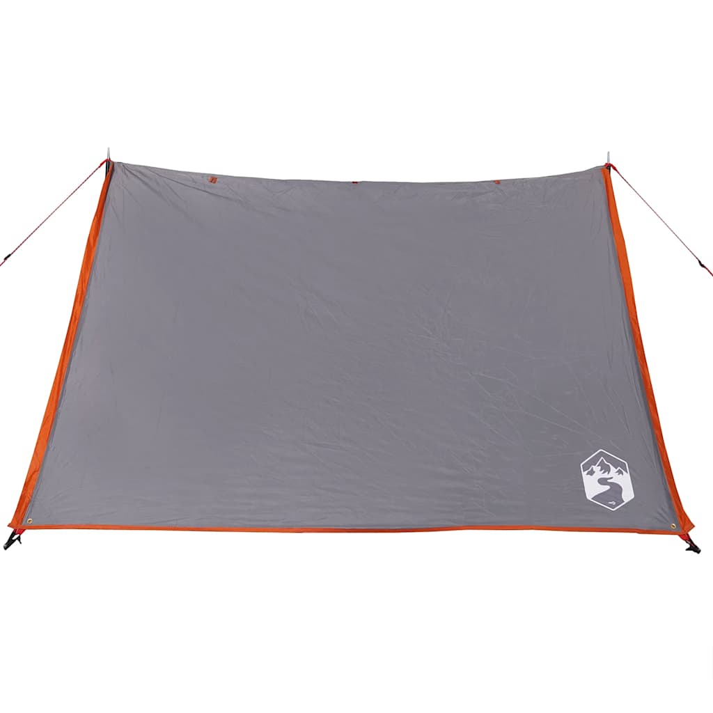 Tenda da Campeggio 2 Persone Grigio e Arancione Impermeabile