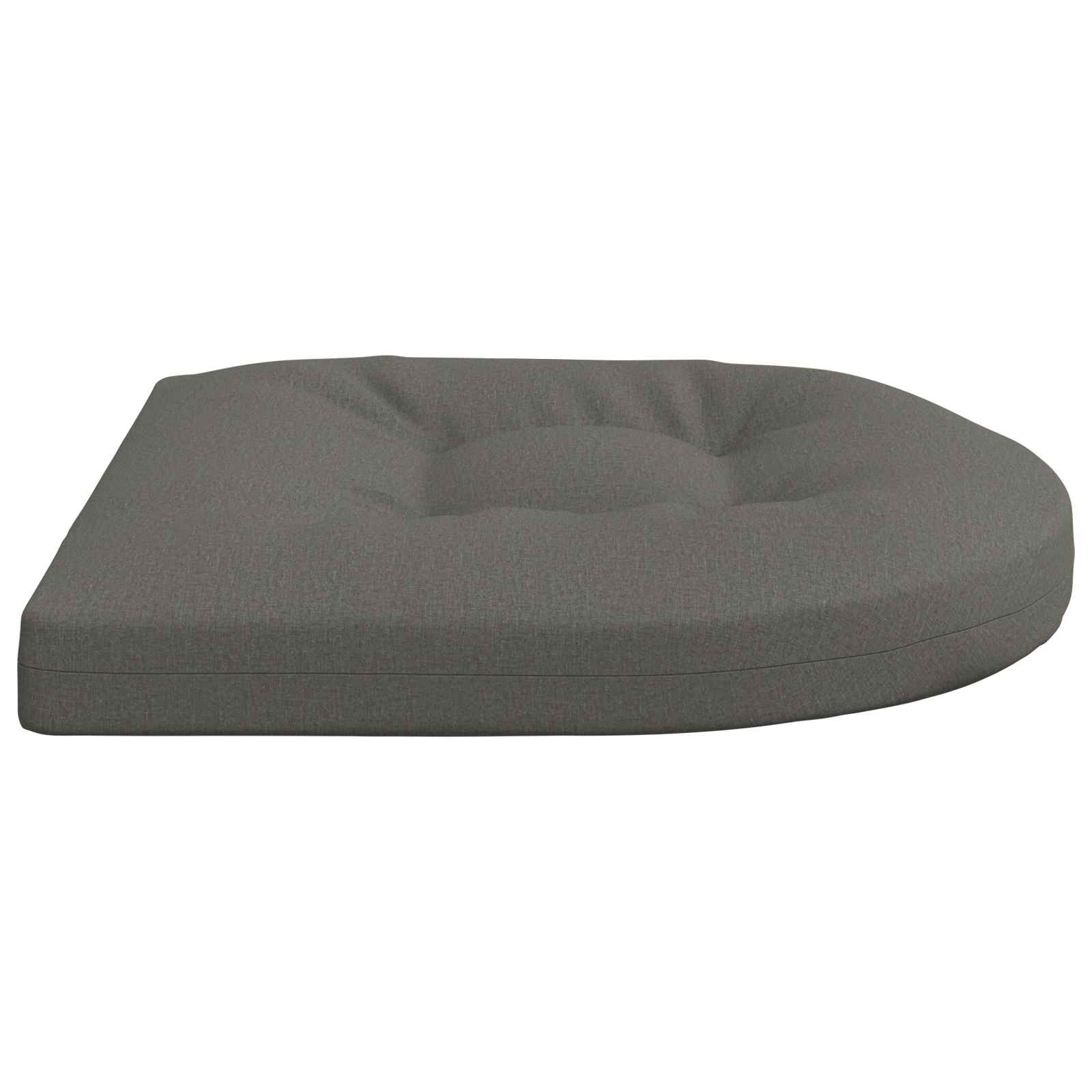 Cuscini per Sedia in 4 Pezzi 4 pz 100% Poliestere Grigio