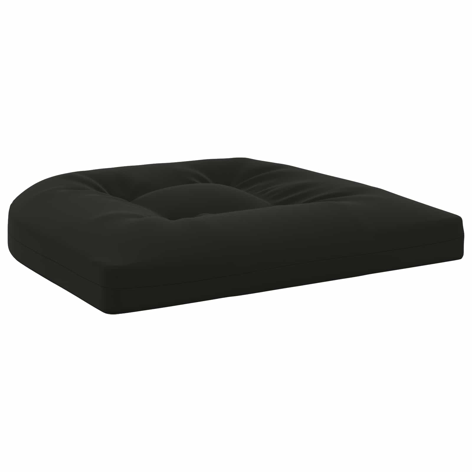Cuscini per Sedia in 4 Pezzi 4 pz 100% Poliestere Nero