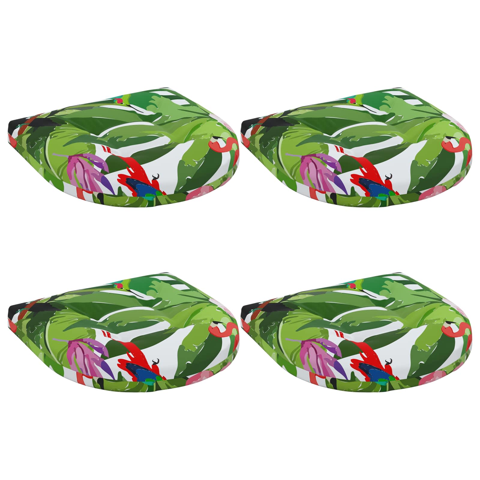 Cuscini per Sedia in 4 Pezzi 4 pz 100% Poliestere Multicolore