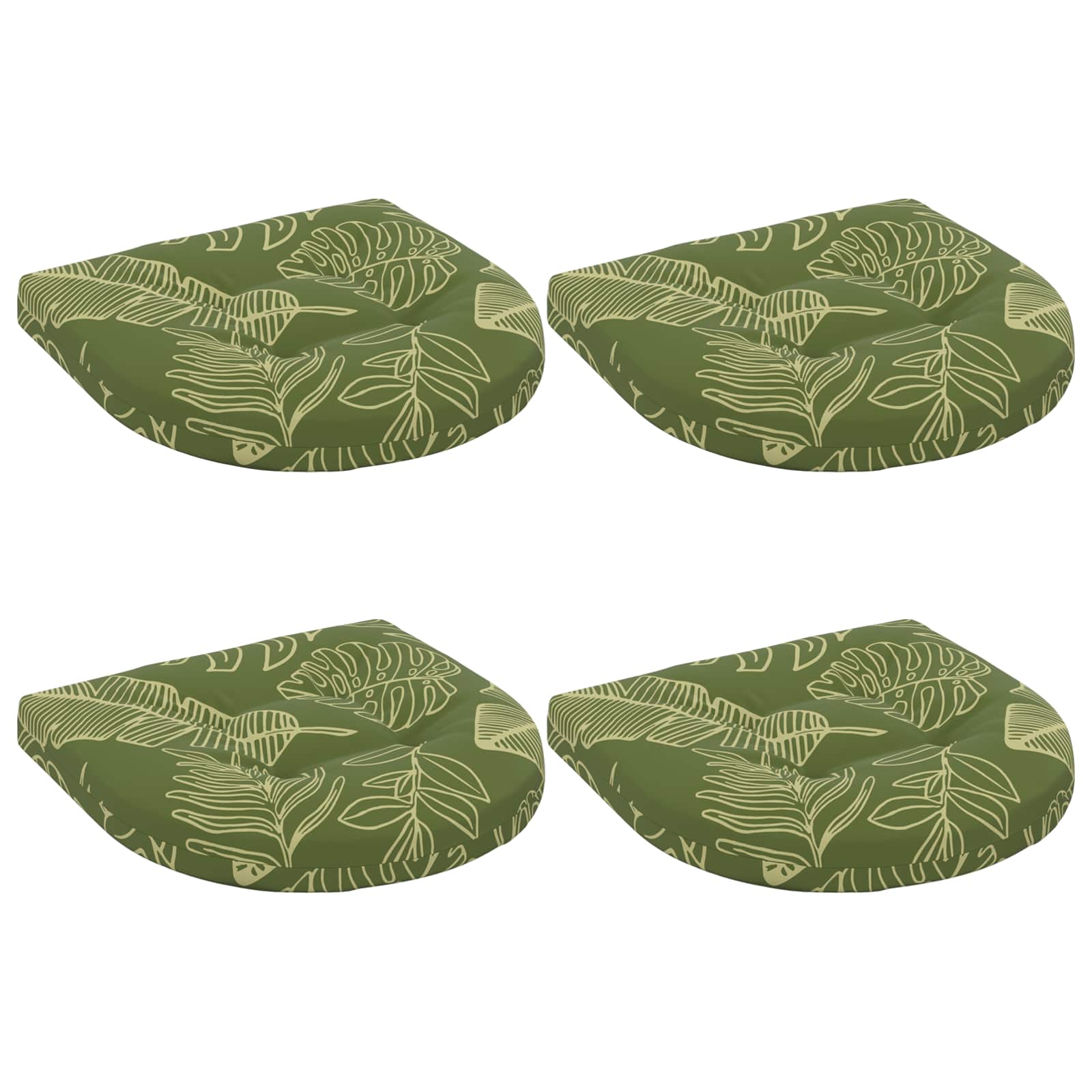 Cuscini per Sedia in 4 Pezzi 4 pz 100% Poliestere