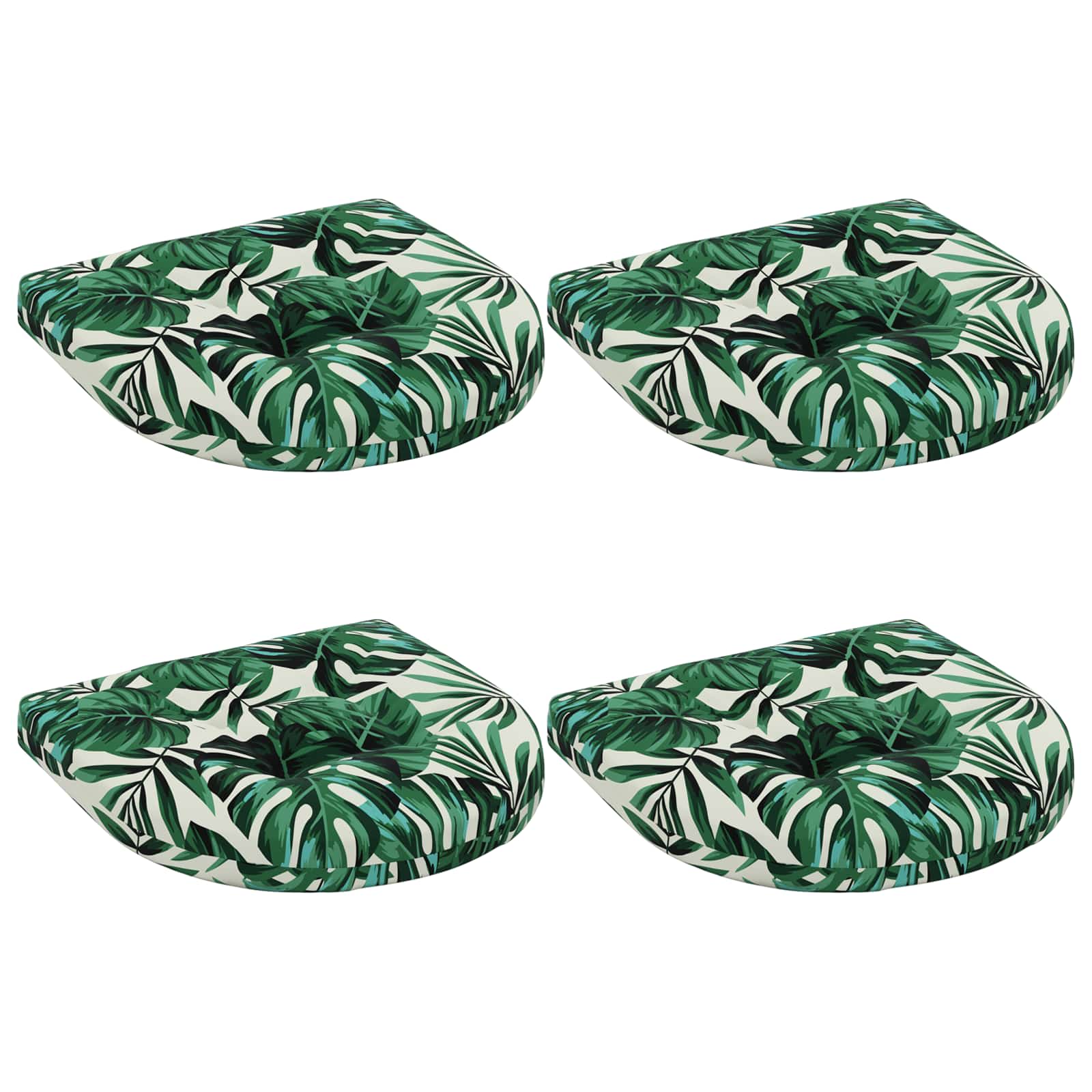 Cuscini per Sedia in 4 Pezzi 4 pz 100% Poliestere