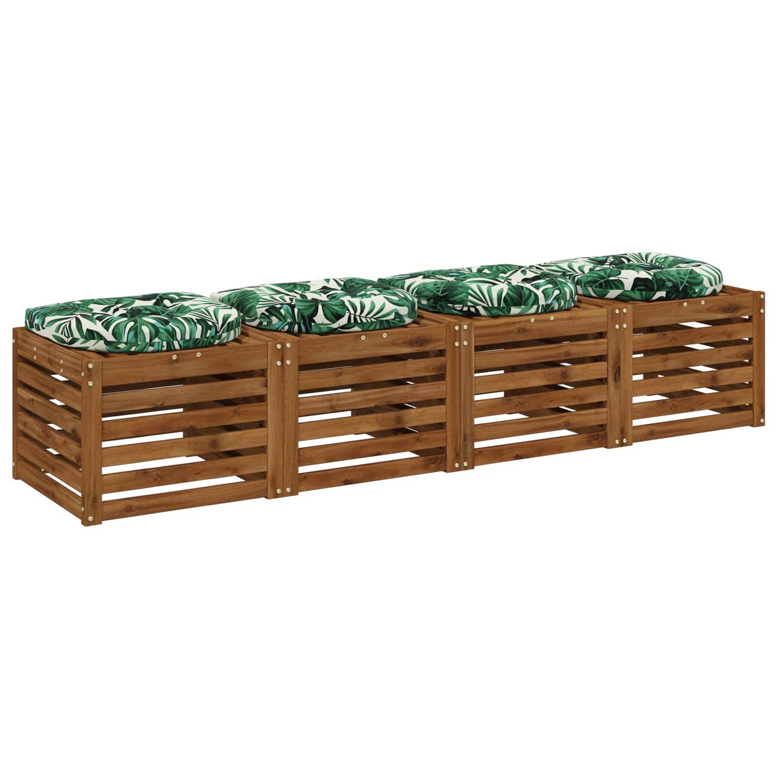Cuscini per Sedia in 4 Pezzi 4 pz 100% Poliestere