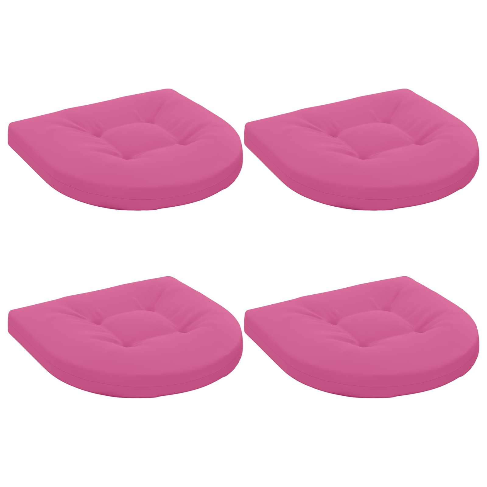 Cuscini per Sedia in 4 Pezzi 4 pz 100% Poliestere Rosa