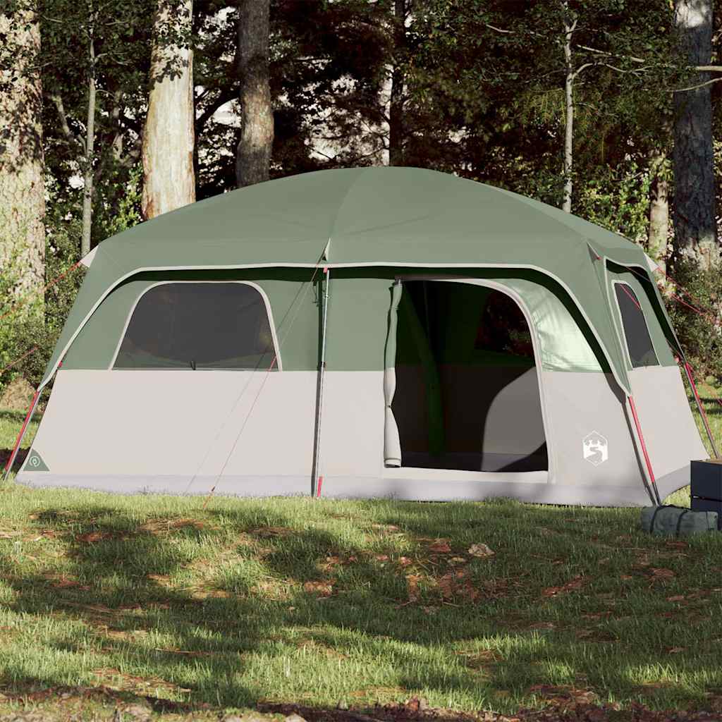 Tenda Familiare Cabina per 8 Persone Verde Impermeabile