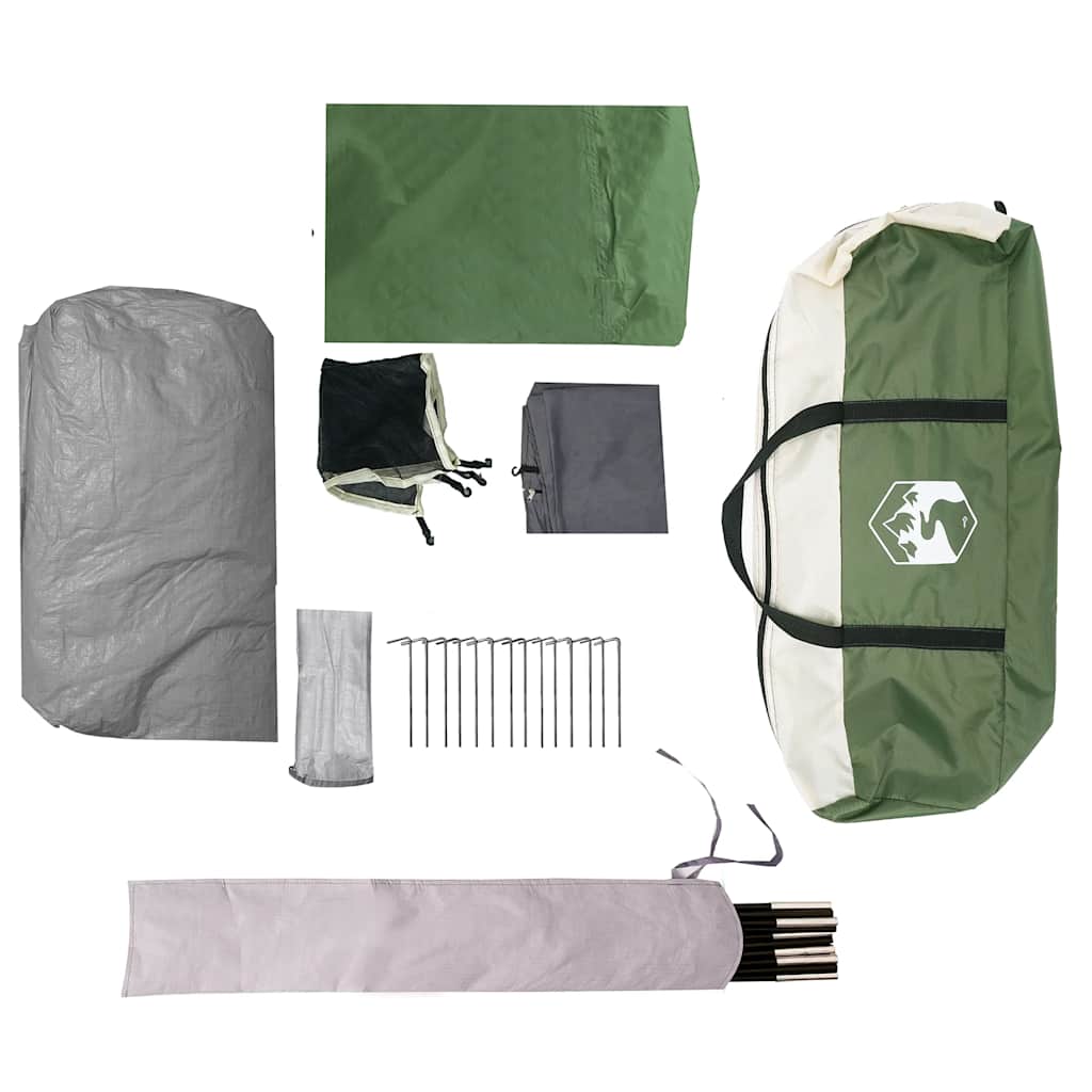 Tenda Familiare Cabina per 8 Persone Verde Impermeabile