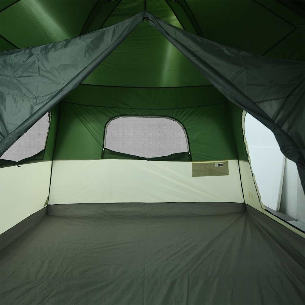 Tenda Familiare Cabina per 8 Persone Verde Impermeabile