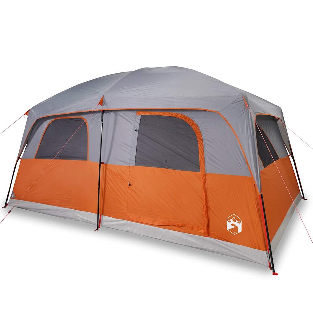 Tenda Familiare Cabina 8 Persone Grigia Arancione Impermeabile