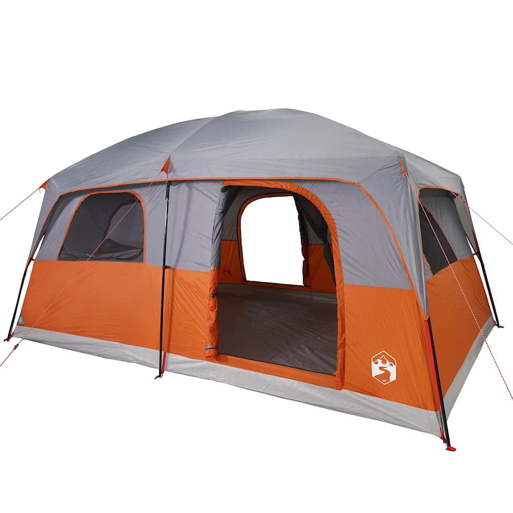 Tenda Familiare Cabina 8 Persone Grigia Arancione Impermeabile